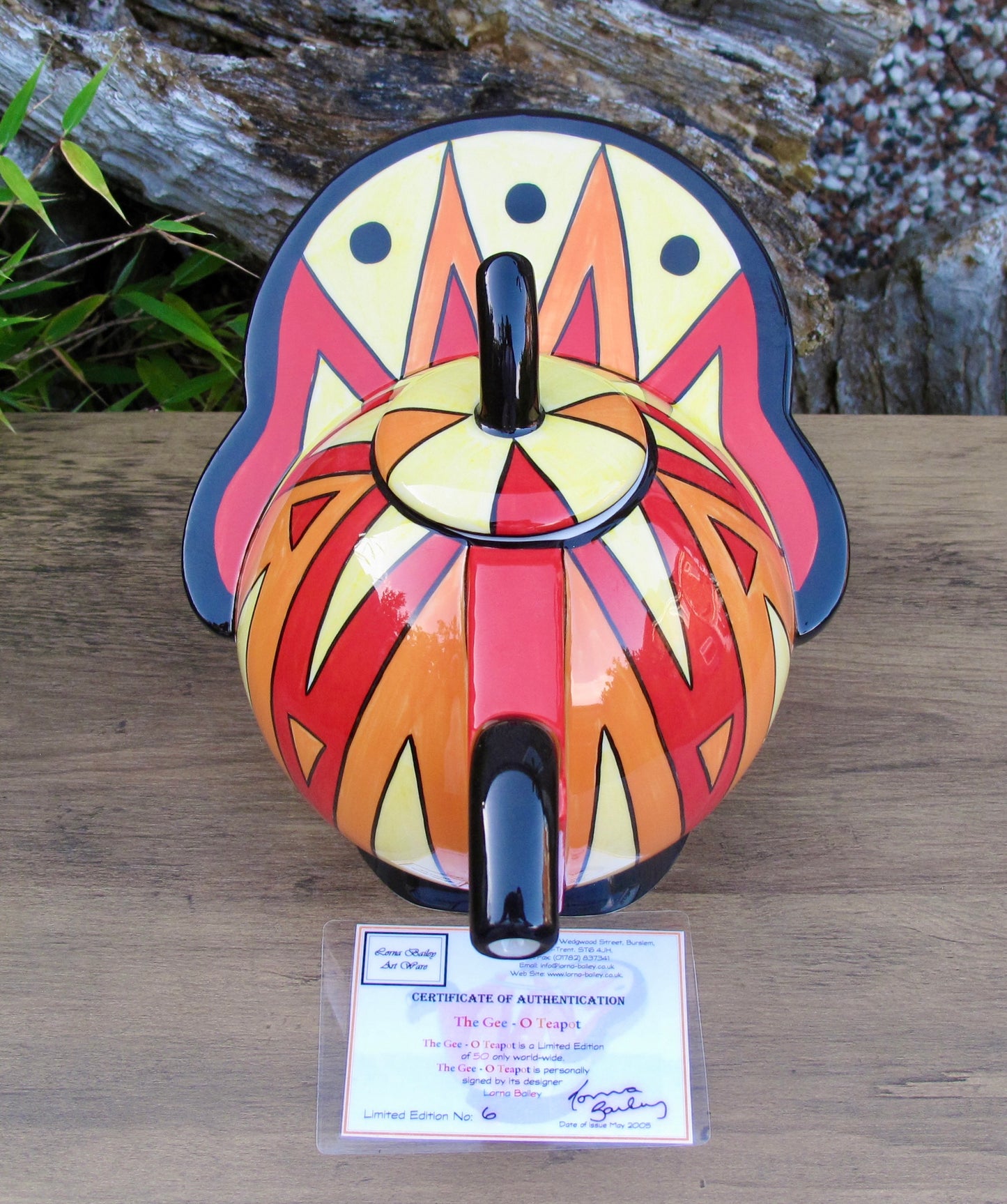 Lorna Bailey THE GEE-O TEAPOT Limited Edition 6/50 May 2005 COA