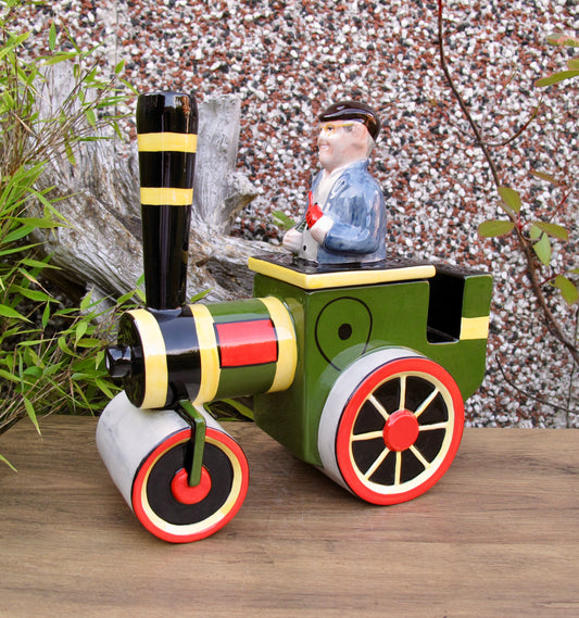 Lorna Bailey STEAM ENGINE FRED TEAPOT Limited Edition 89/100 Feb2007 Dibnah