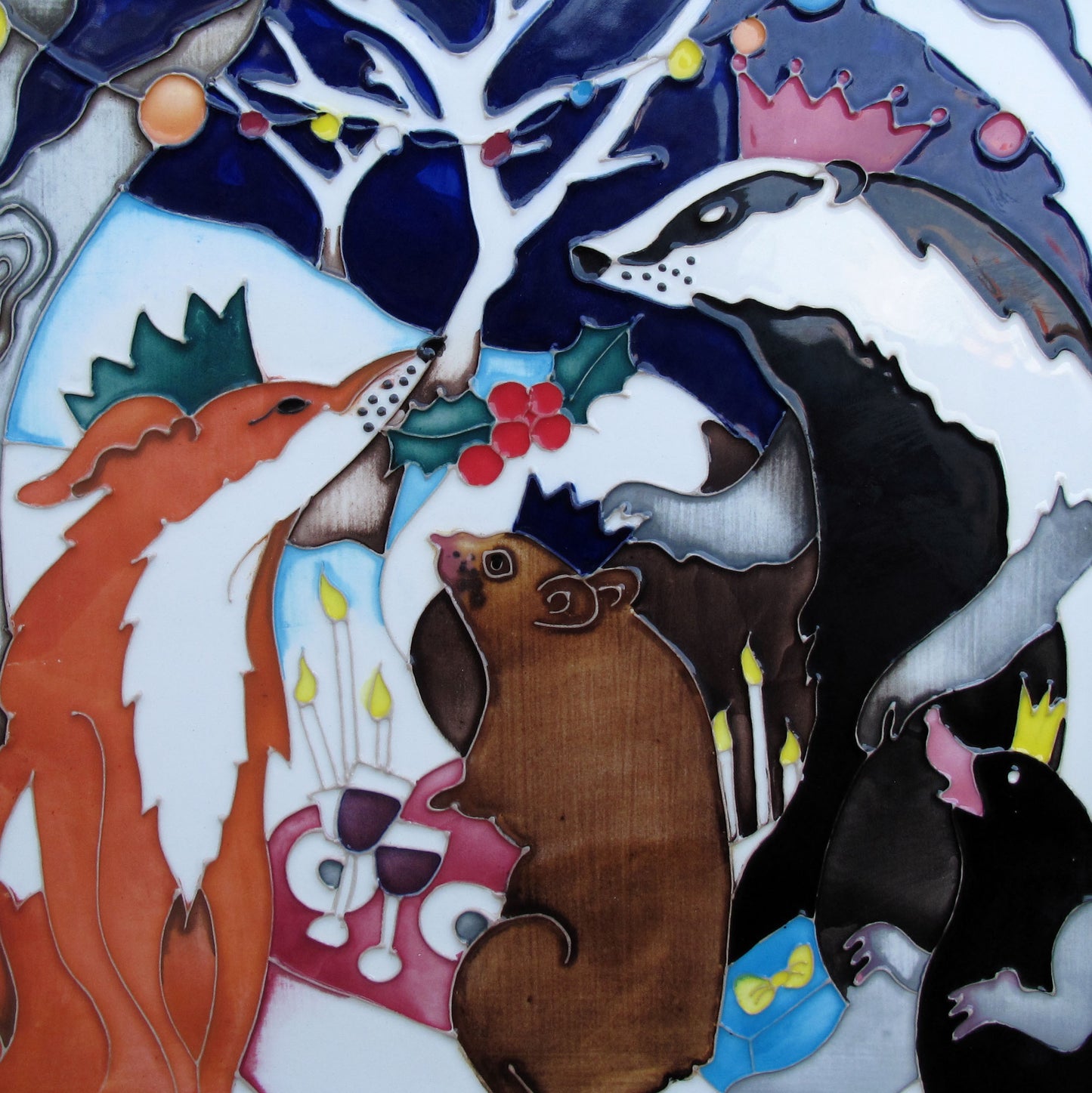 Moorcroft FESTIVE FOREST PARTY Plaque PLQ8 Limited Edition 15 Retail Price £495