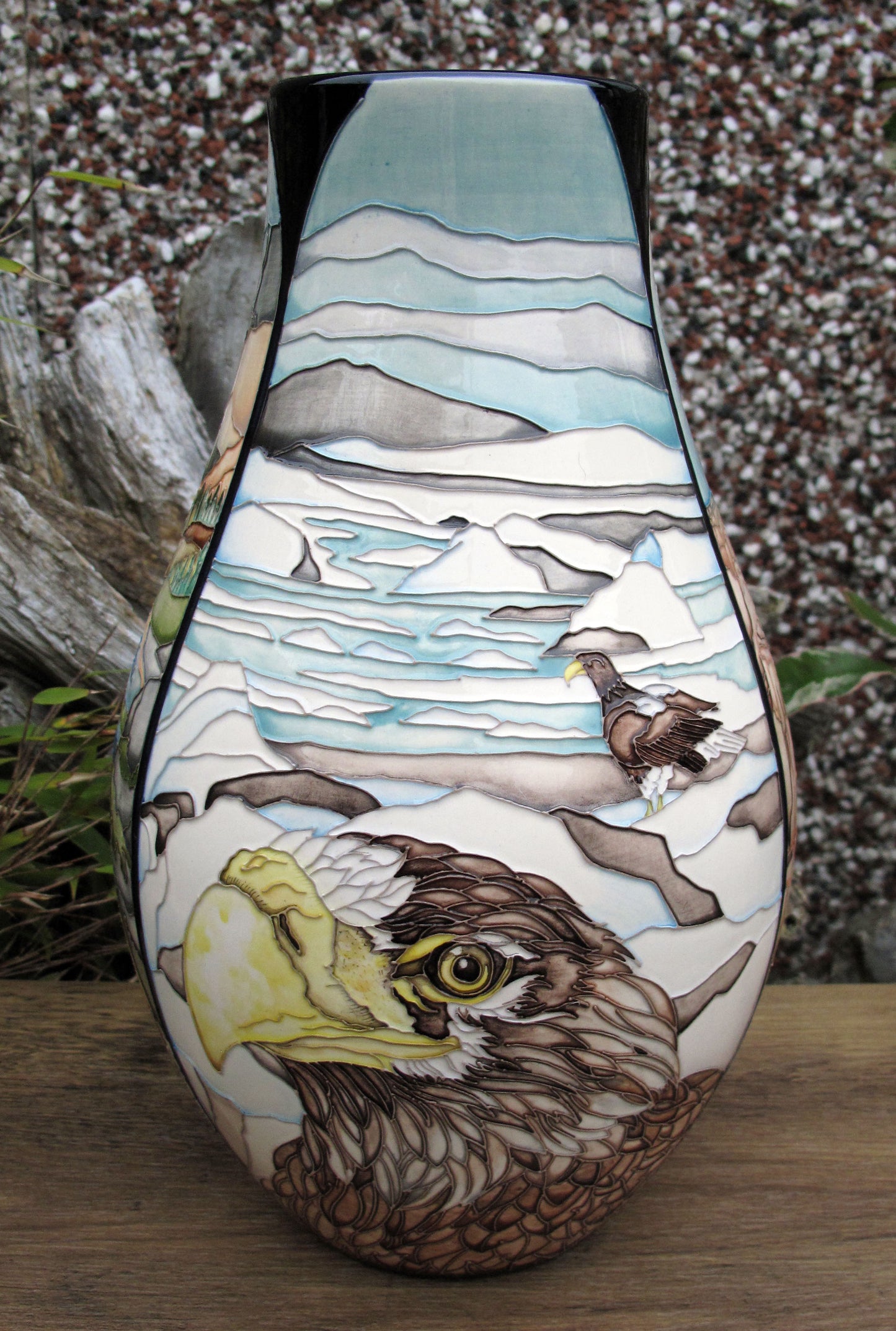 Moorcroft Exquisite Rare EAGLES Vase 117/12 Trial 12.5.23 Retail Price £2335