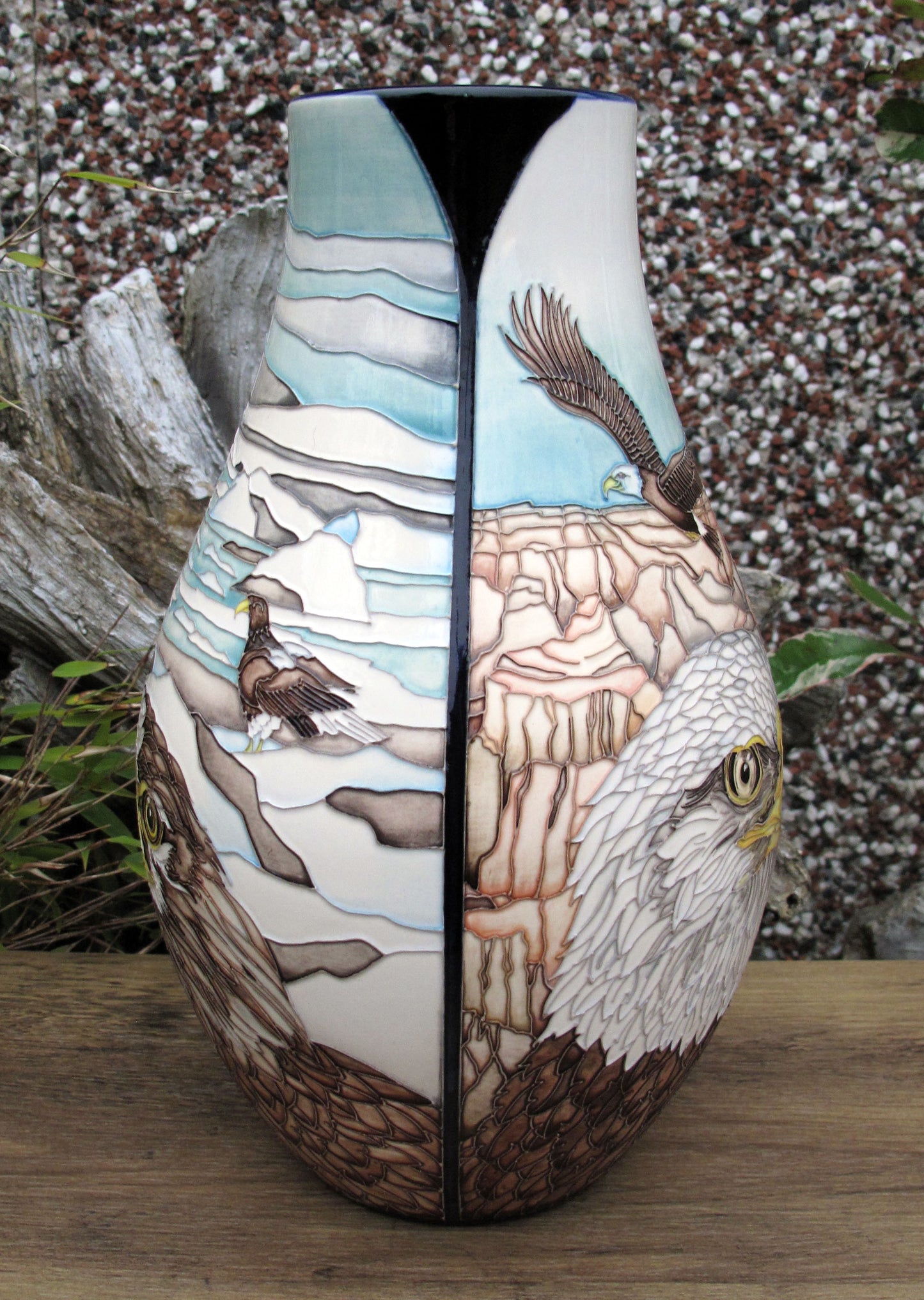 Moorcroft Exquisite Rare EAGLES Vase 117/12 Trial 12.5.23 Retail Price £2335