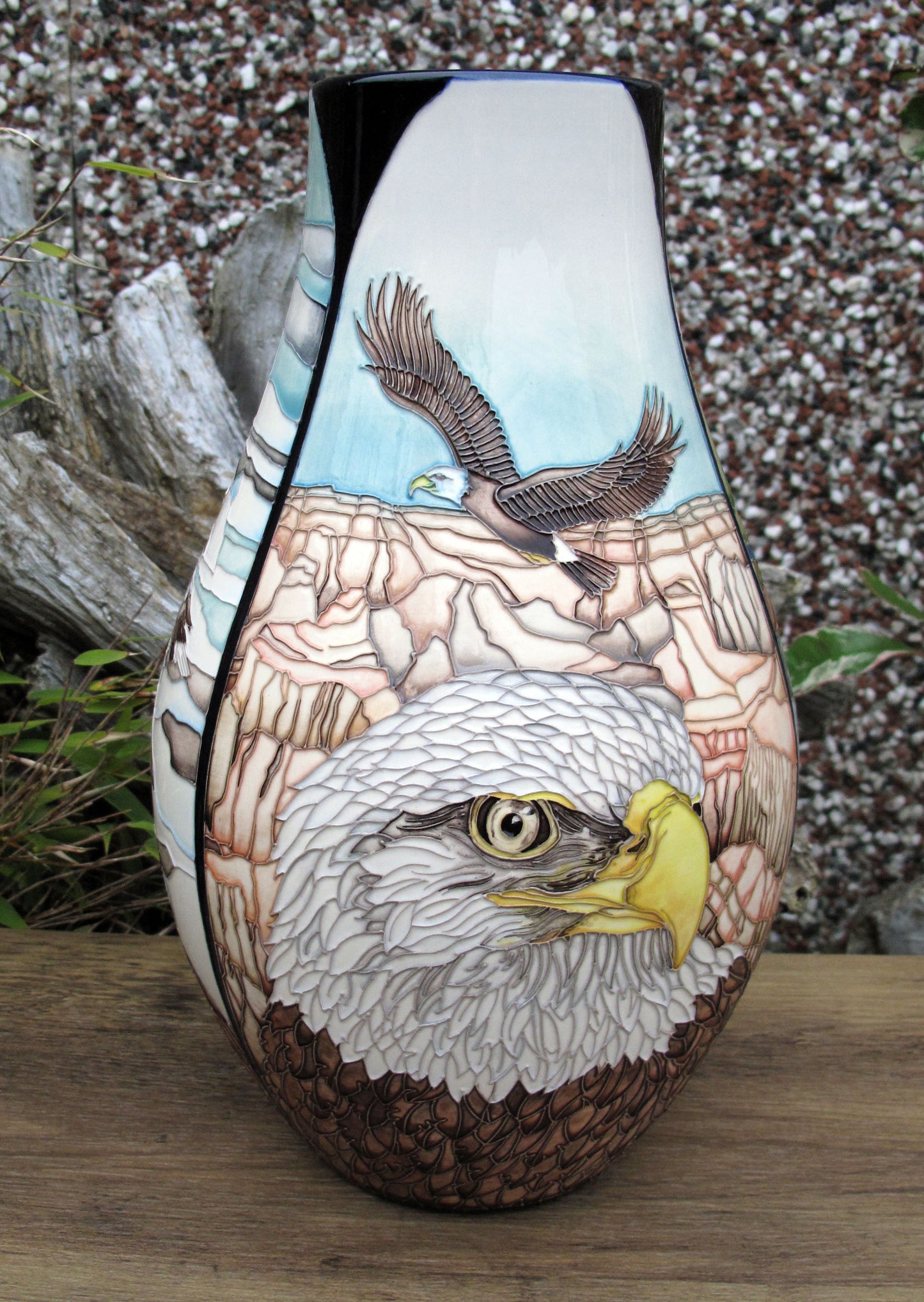 Moorcroft Exquisite Rare EAGLES Vase 117/12 Trial 12.5.23 Retail Price £2335