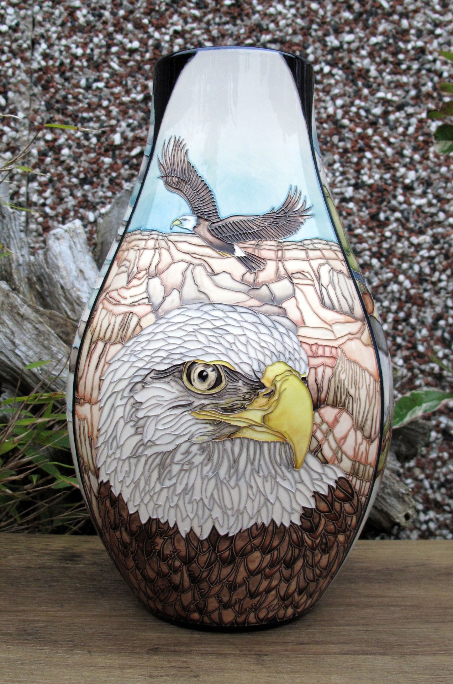 Moorcroft Exquisite Rare EAGLES Vase 117/12 Trial 12.5.23 Retail Price £2335