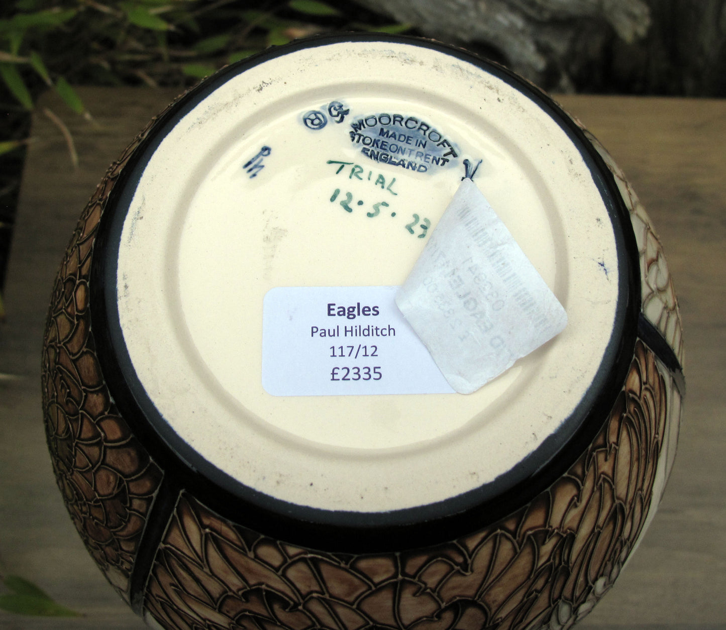 Moorcroft Exquisite Rare EAGLES Vase 117/12 Trial 12.5.23 Retail Price £2335