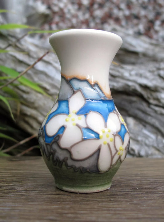Moorcroft Exquisite SUMMER'S SHORELINE Miniature Vase 49/2 Retail Price £158