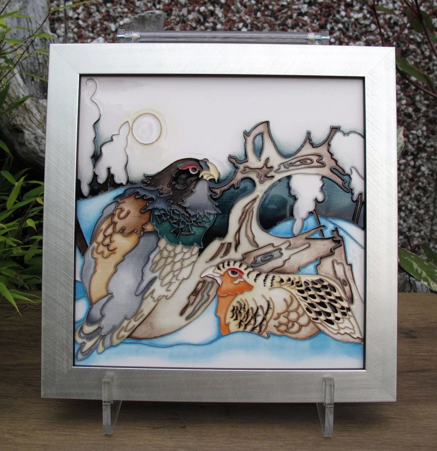 Moorcroft WOODLAND EDGE Plaque PLQ8 Numbered Edition 6. Retail Price £465 BIRDS