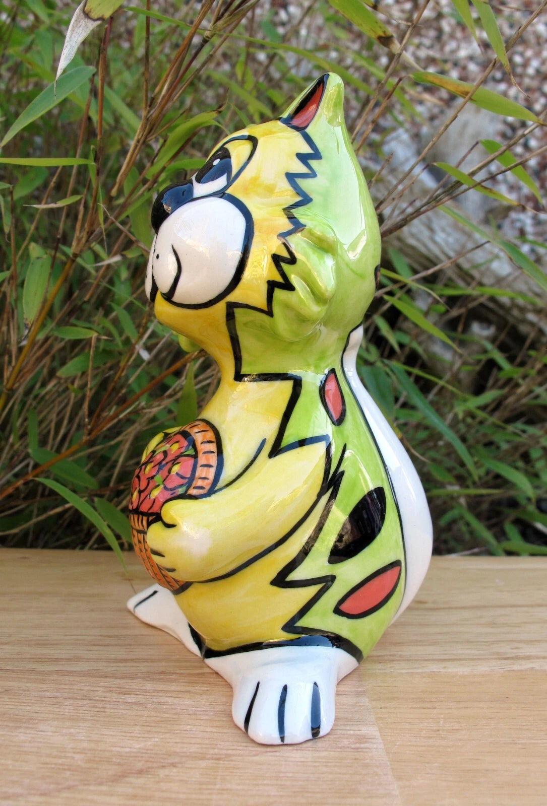 Lorna Bailey Exquisite PROTOTYPE RARE COLOURWAY BASKET CAT 2003 Easter