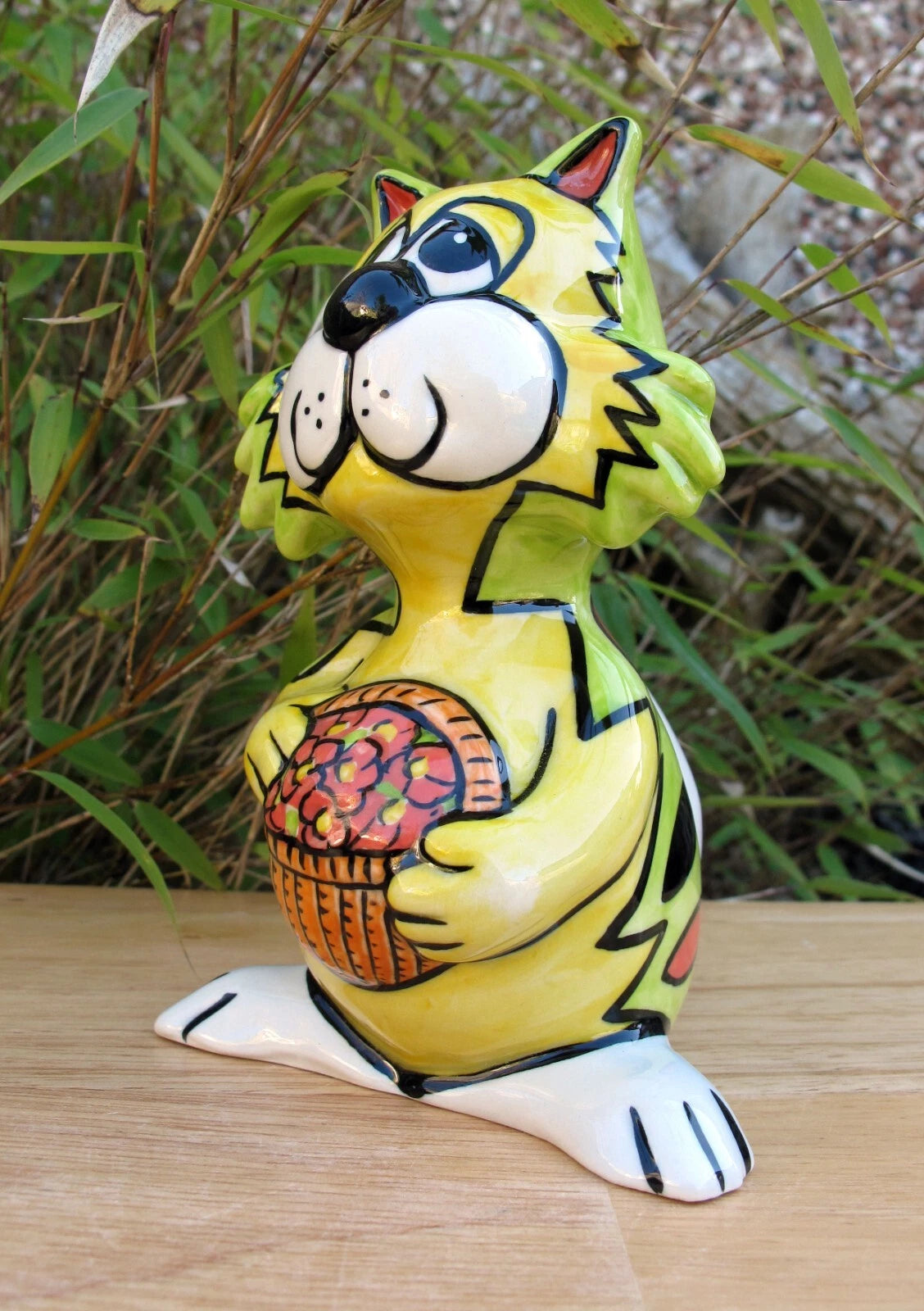 Lorna Bailey Exquisite PROTOTYPE RARE COLOURWAY BASKET CAT 2003 Easter