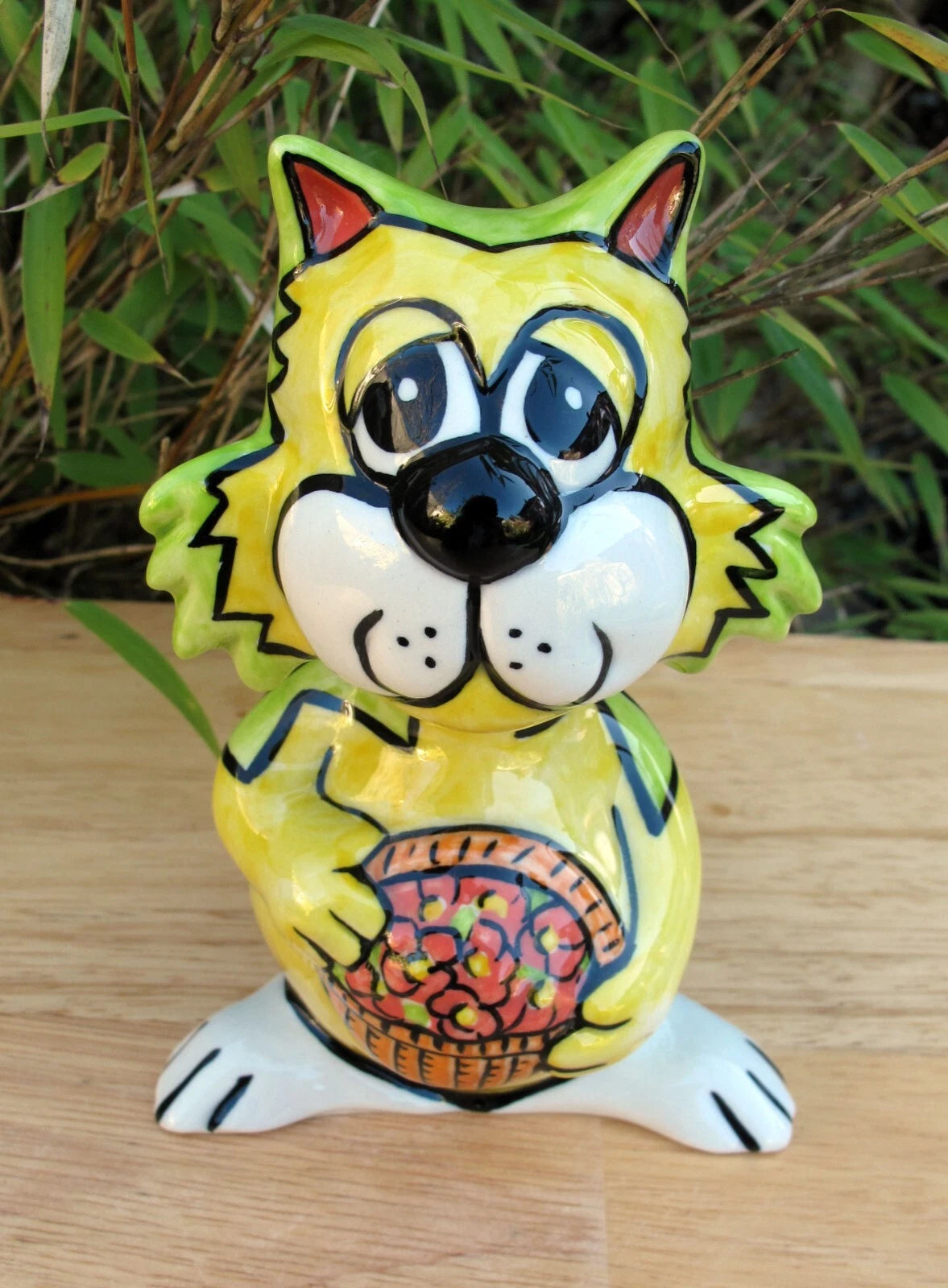 Lorna Bailey Exquisite PROTOTYPE RARE COLOURWAY BASKET CAT 2003 Easter