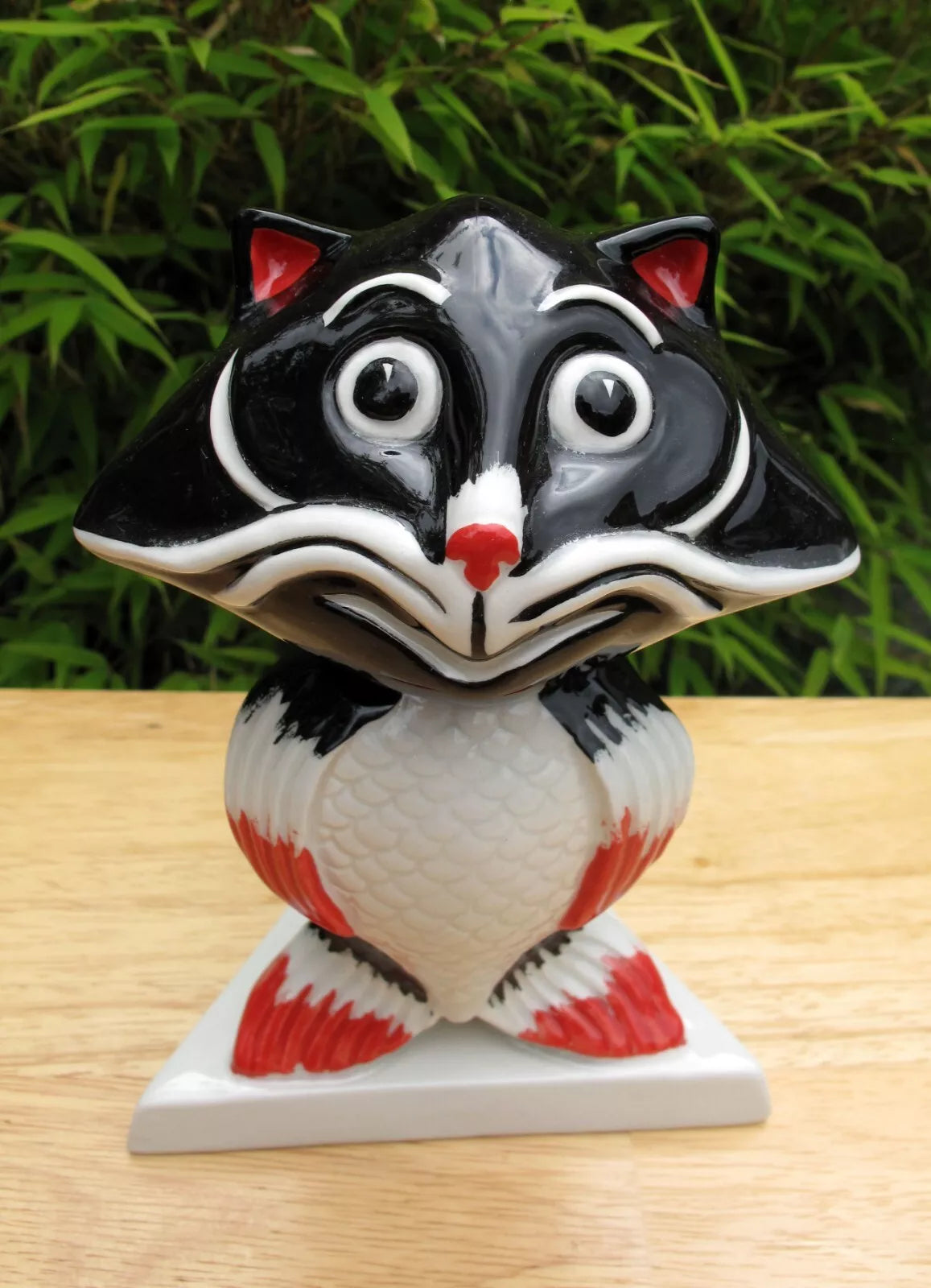 Lorna Bailey Rare PROTOTYPE COLOURWAY CAT FISH 2005  Red/Black/White