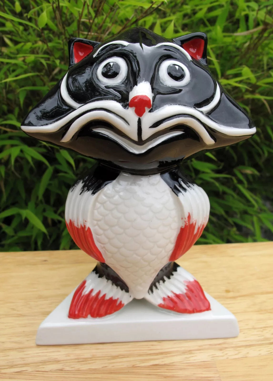 Lorna Bailey Rare PROTOTYPE COLOURWAY CAT FISH 2005  Red/Black/White