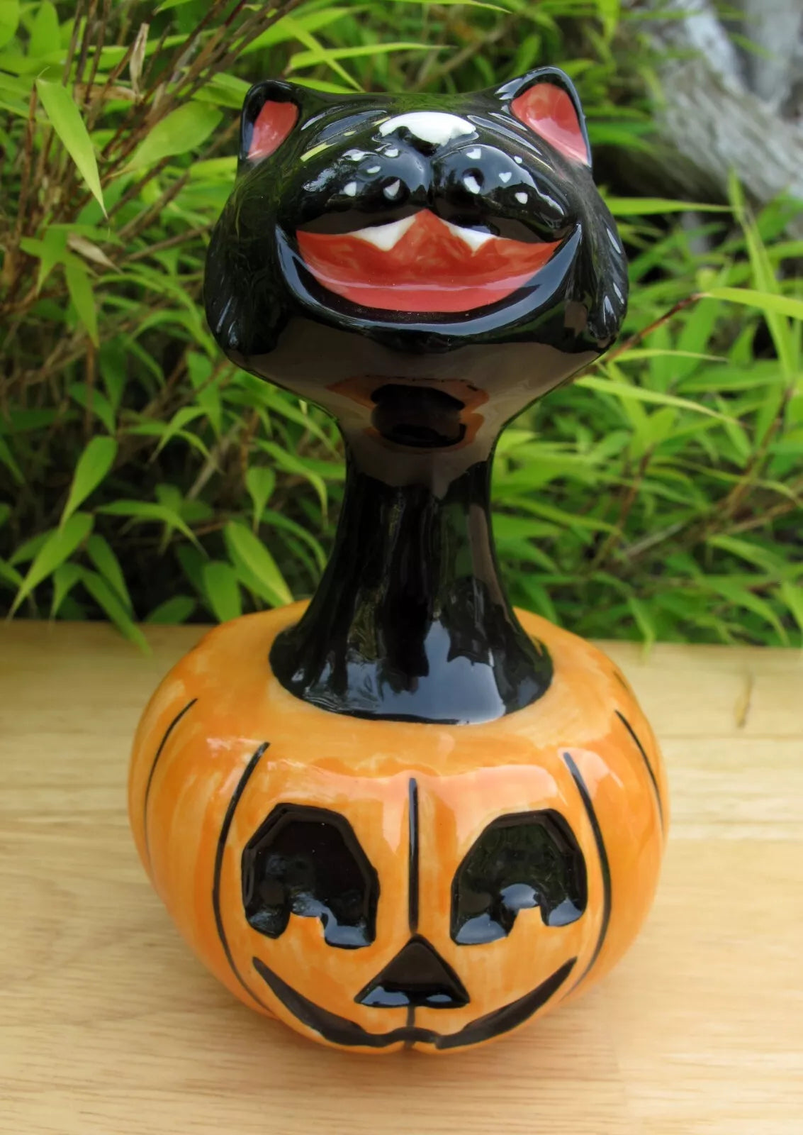 Lorna Bailey PROTOTYPE PUMPKIN SURPRISE CAT 2002 Trick or Treat Series Halloween