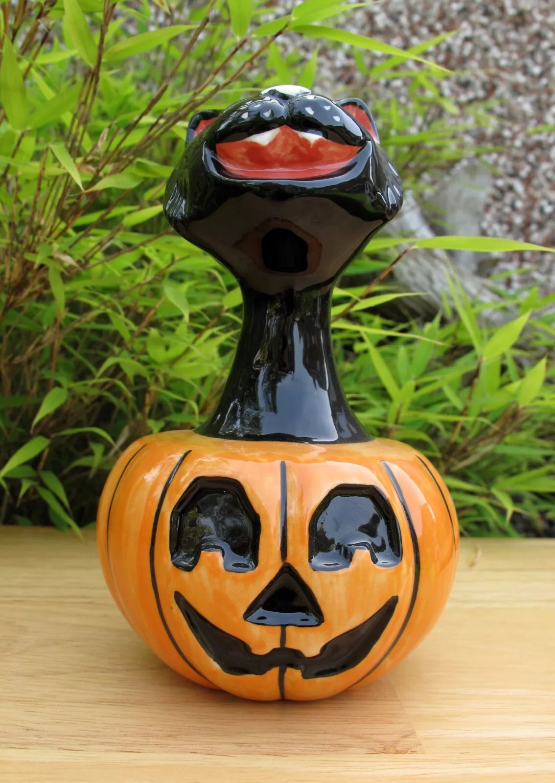 Lorna Bailey PROTOTYPE PUMPKIN SURPRISE CAT 2002 Trick or Treat Series Halloween