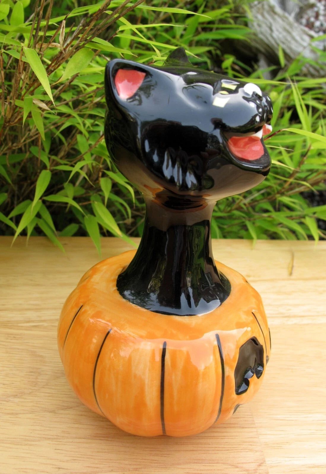 Lorna Bailey PROTOTYPE PUMPKIN SURPRISE CAT 2002 Trick or Treat Series Halloween