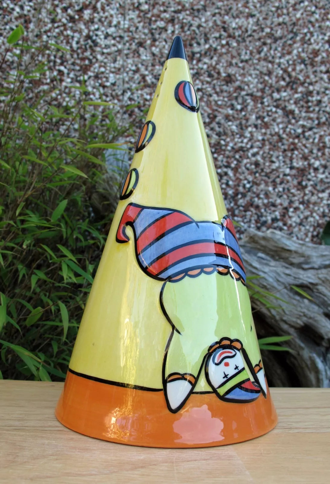 Lorna Bailey Rare Early GIANT JUGGLERS Conical Sugar Sifter Shaker  Clowns