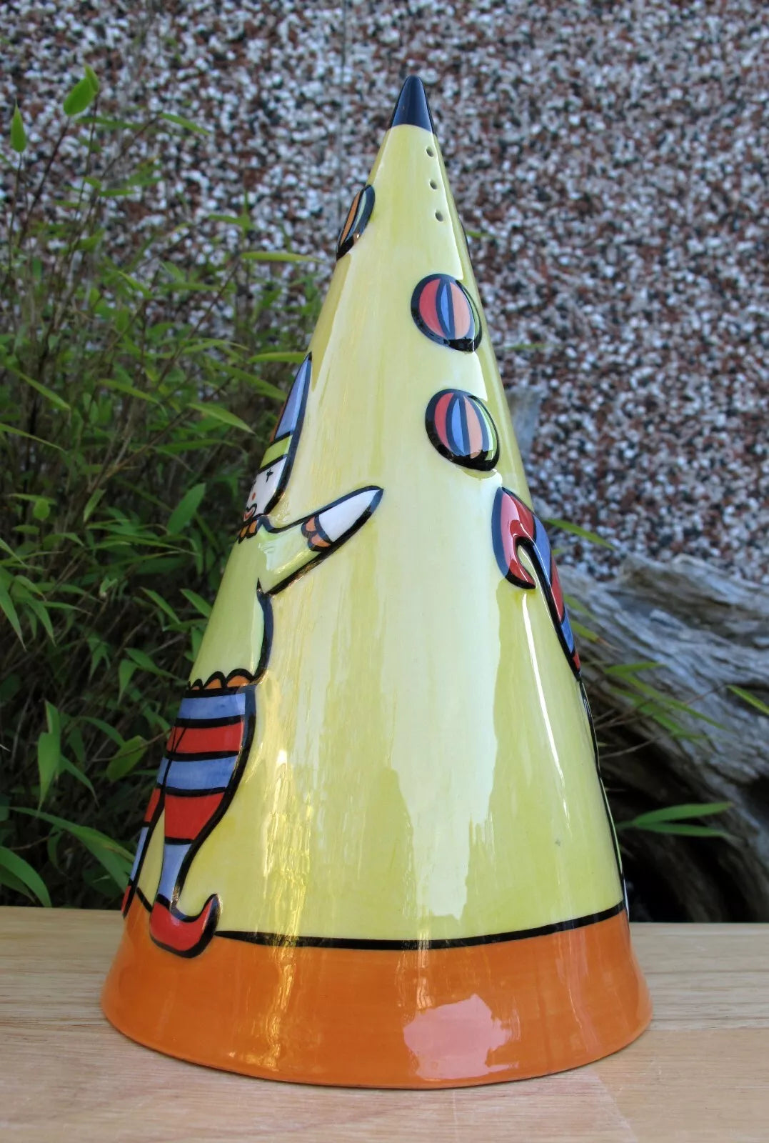 Lorna Bailey Rare Early GIANT JUGGLERS Conical Sugar Sifter Shaker  Clowns