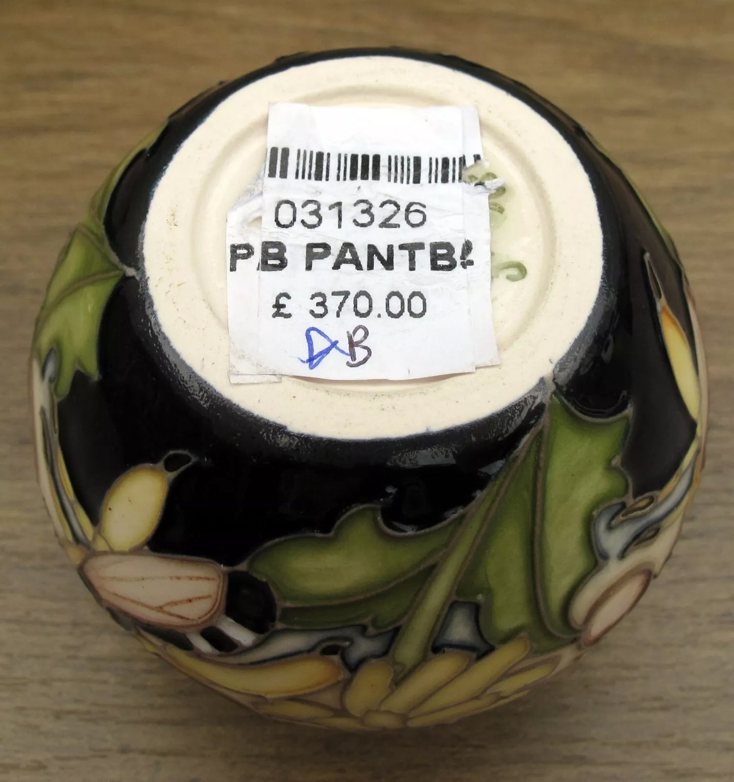 Moorcroft RSPB PANTALOON BEE Vase Shape 55/2 Retail Price £370 Emma Bossons