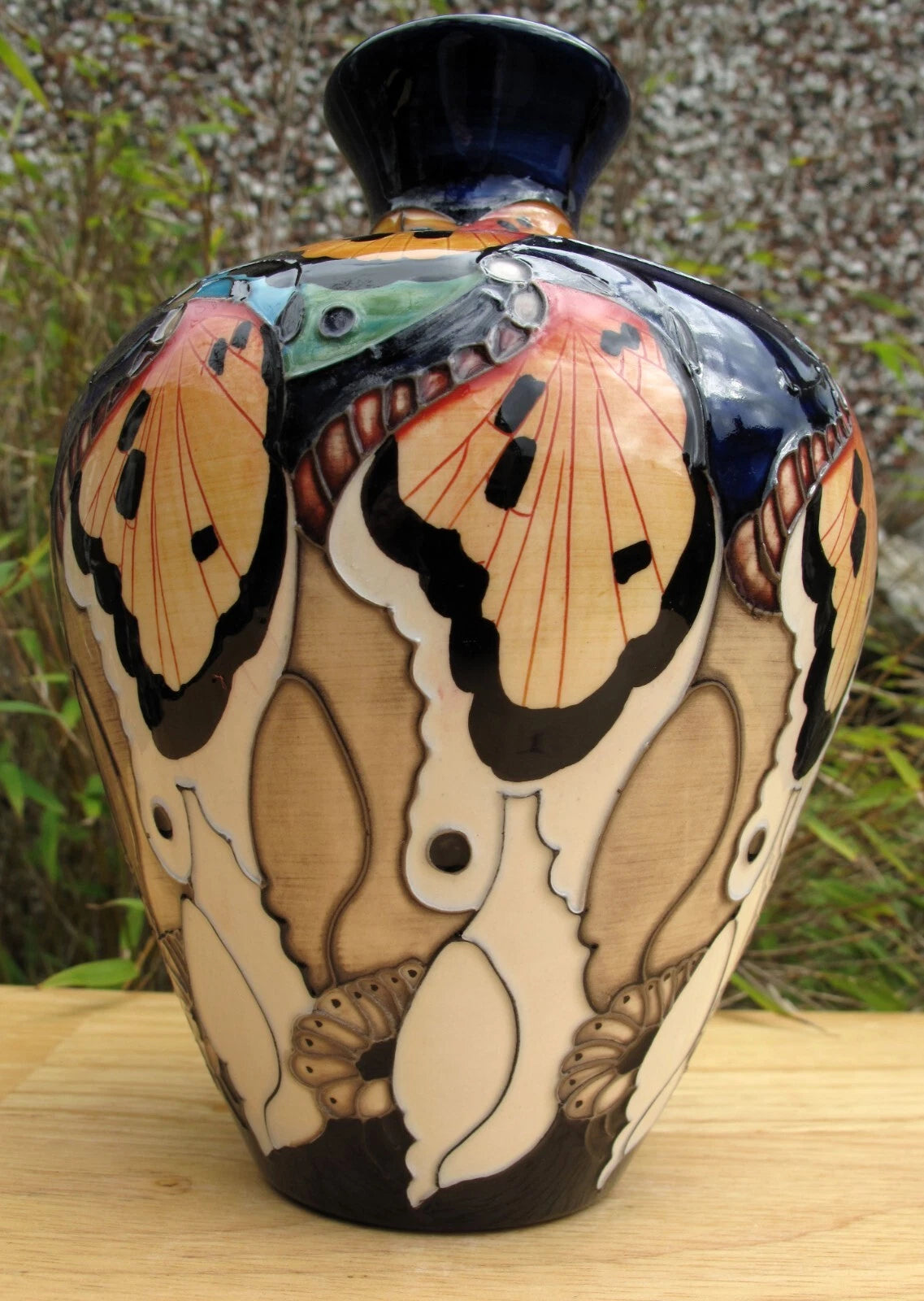 Moorcroft NAS PATTERN 03/7 Vase Limited Edition 19/30 RRP £770 Butterflies Moth