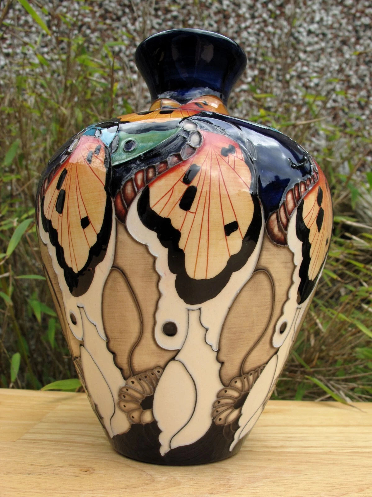 Moorcroft NAS PATTERN 03/7 Vase Limited Edition 19/30 RRP £770 Butterflies Moth
