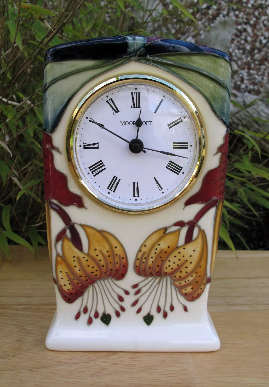 Moorcroft ANNA LILY CLOCK CL1 First Quality RRP £425 Floral  Nicola Slaney