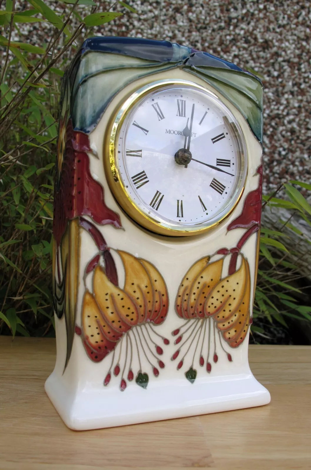 Moorcroft ANNA LILY CLOCK CL1 First Quality RRP £425 Floral  Nicola Slaney