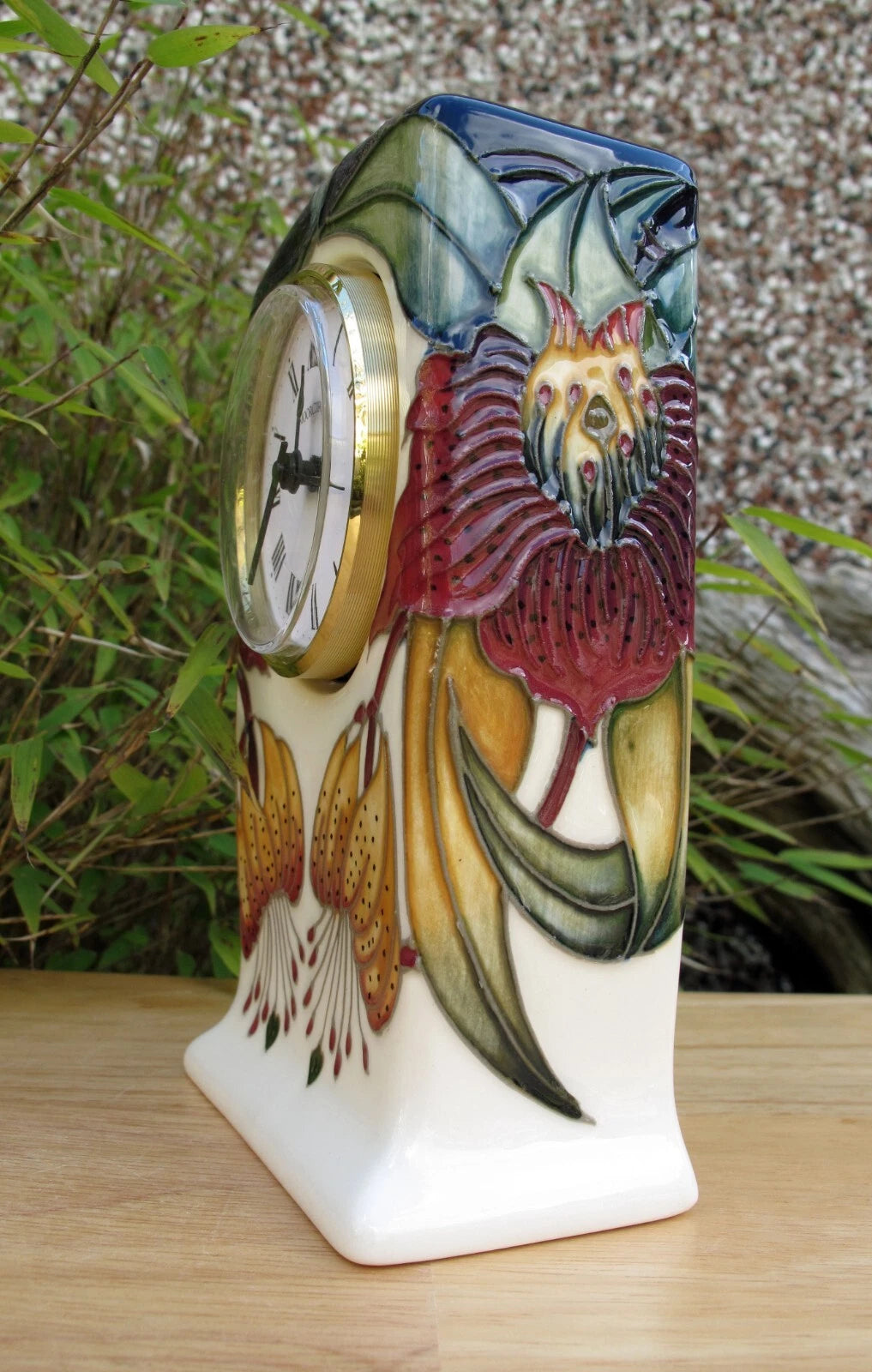 Moorcroft ANNA LILY CLOCK CL1 First Quality RRP £425 Floral  Nicola Slaney