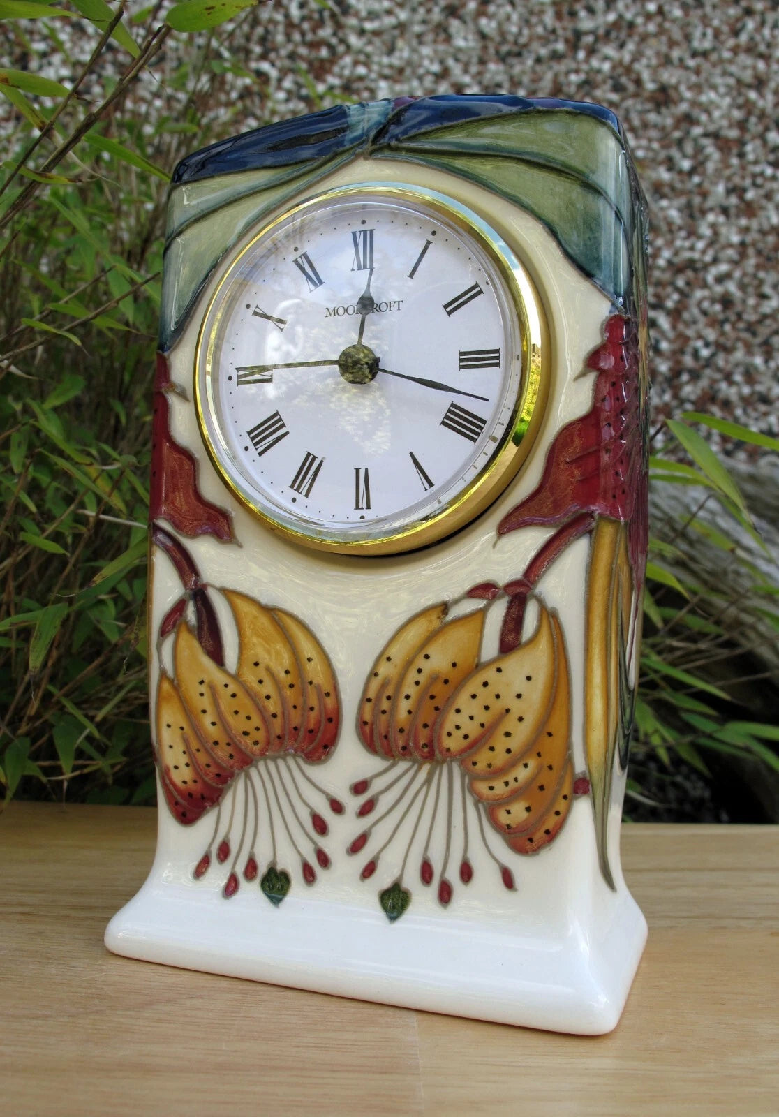 Moorcroft ANNA LILY CLOCK CL1 First Quality RRP £425 Floral  Nicola Slaney