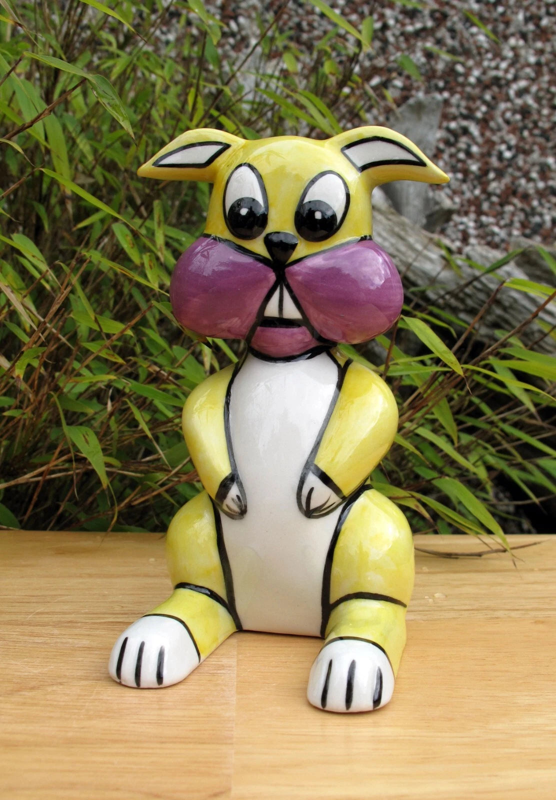 Lorna Bailey Very Rare FLAT BACK BUCK THE HARE June 2001 ( Rabbit Easter Bunny )