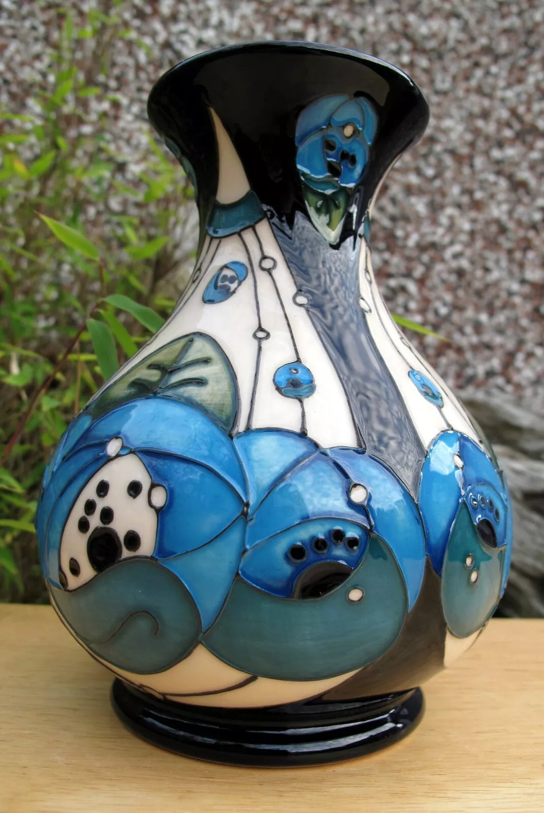 Moorcroft RENNIE ROSE BLUE vase M1/6 Retail Price £345 Charles Rennie Mackintosh