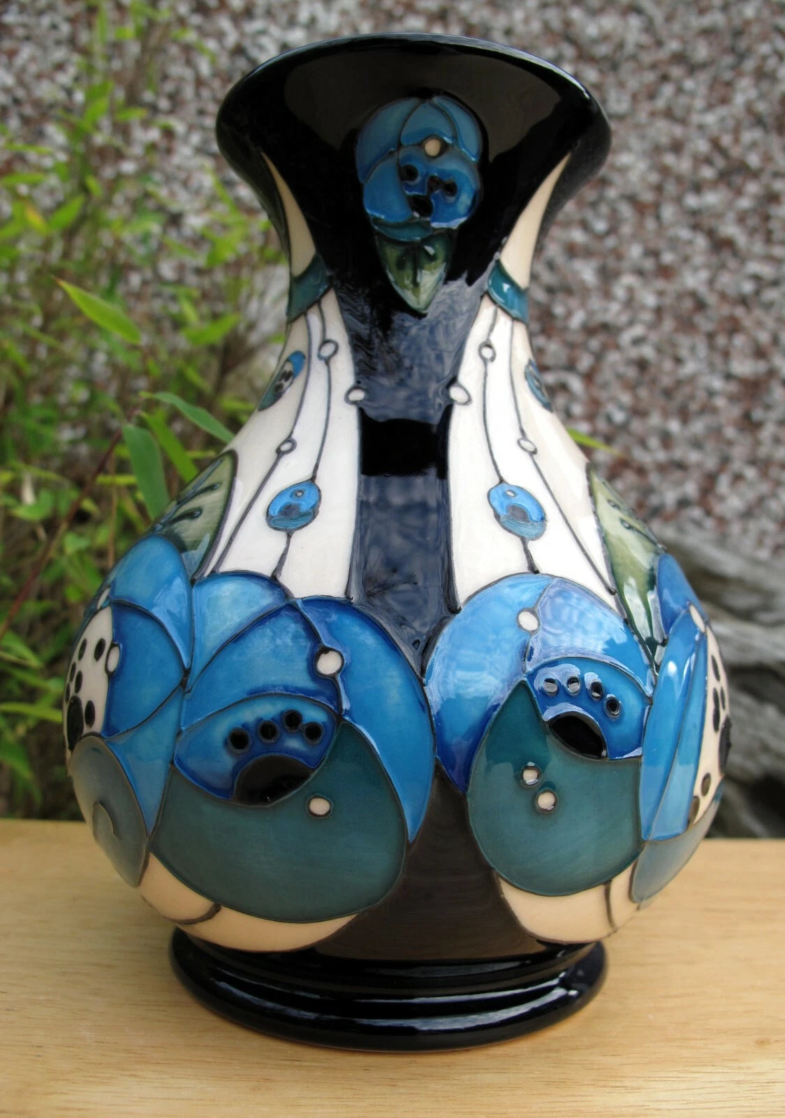Moorcroft RENNIE ROSE BLUE vase M1/6 Retail Price £345 Charles Rennie Mackintosh