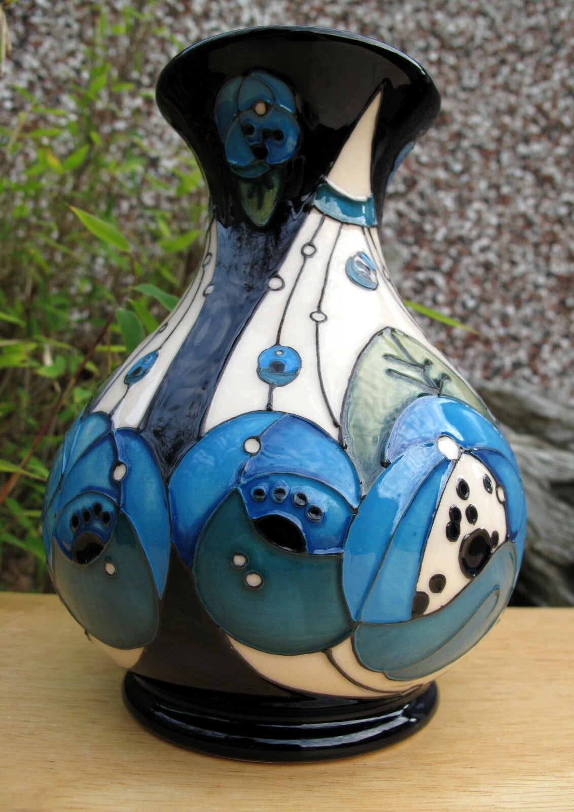 Moorcroft RENNIE ROSE BLUE vase M1/6 Retail Price £345 Charles Rennie Mackintosh