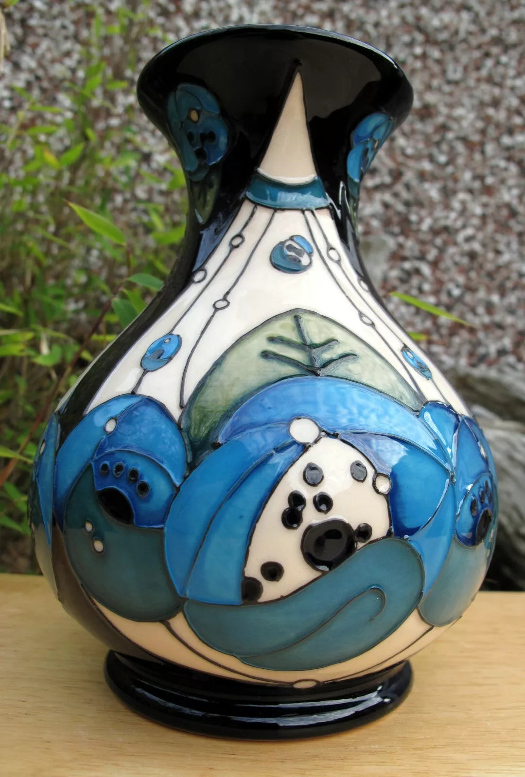 Moorcroft RENNIE ROSE BLUE vase M1/6 Retail Price £345 Charles Rennie Mackintosh