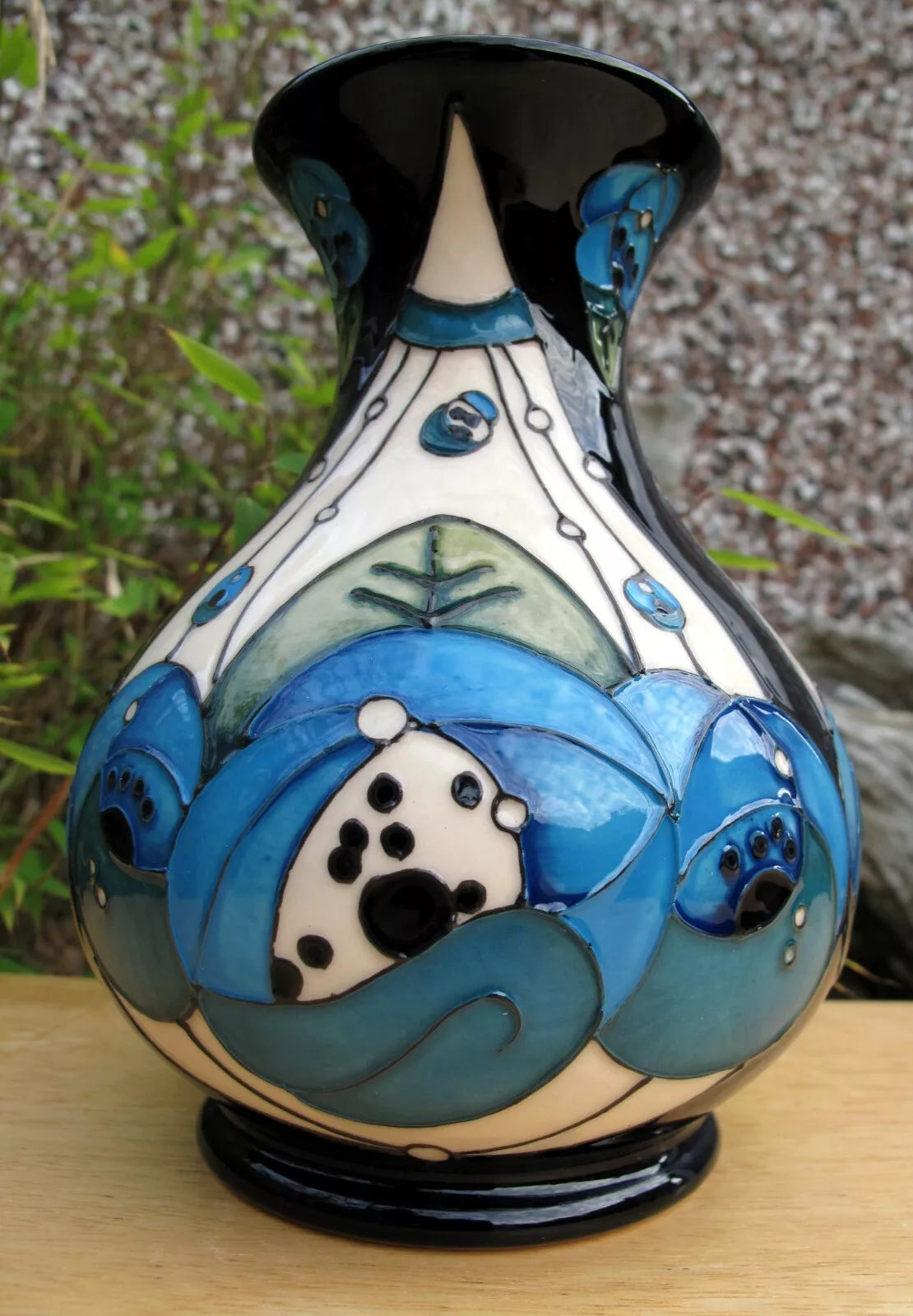 Moorcroft RENNIE ROSE BLUE vase M1/6 Retail Price £345 Charles Rennie Mackintosh