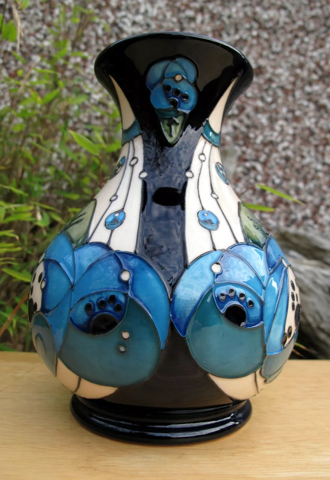 Moorcroft RENNIE ROSE BLUE vase M1/6 Retail Price £345 Charles Rennie Mackintosh