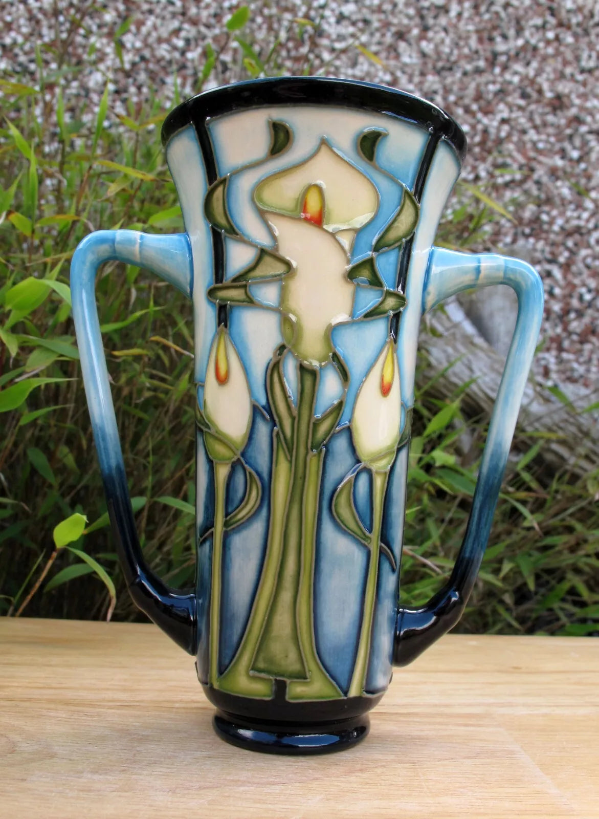 Moorcroft Exquisite CALLA LILY Vase Shape Loving Cup First Quality Emma Bossons
