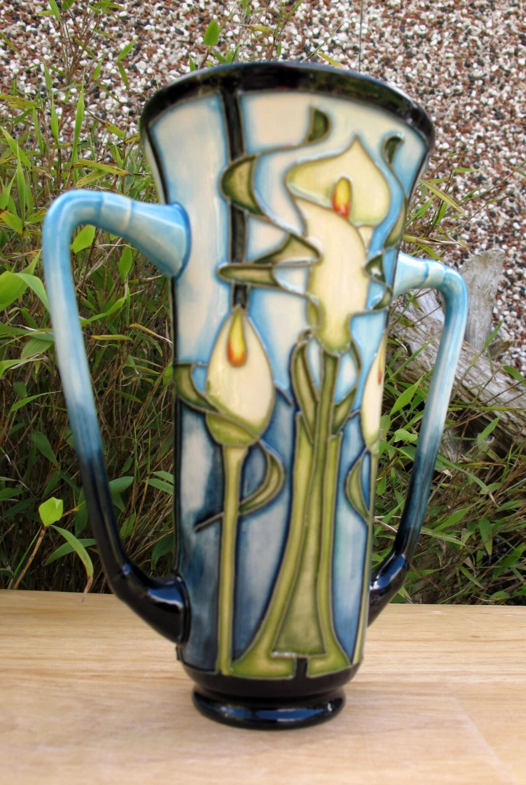 Moorcroft Exquisite CALLA LILY Vase Shape Loving Cup First Quality Emma Bossons