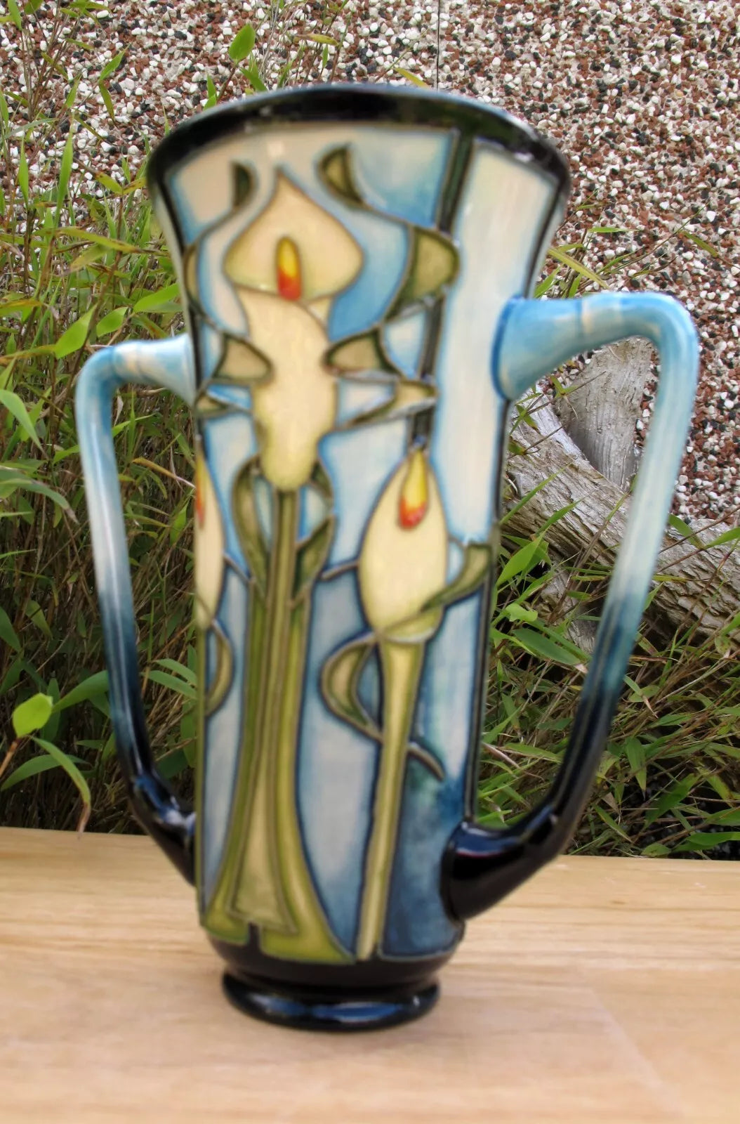 Moorcroft Exquisite CALLA LILY Vase Shape Loving Cup First Quality Emma Bossons