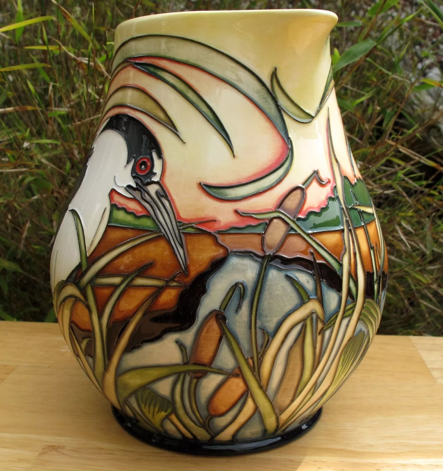 Moorcroft Rare RSPB NIGHT HERONS JU4 Jug Trial Dated 11.11.19 Retail Price £1180