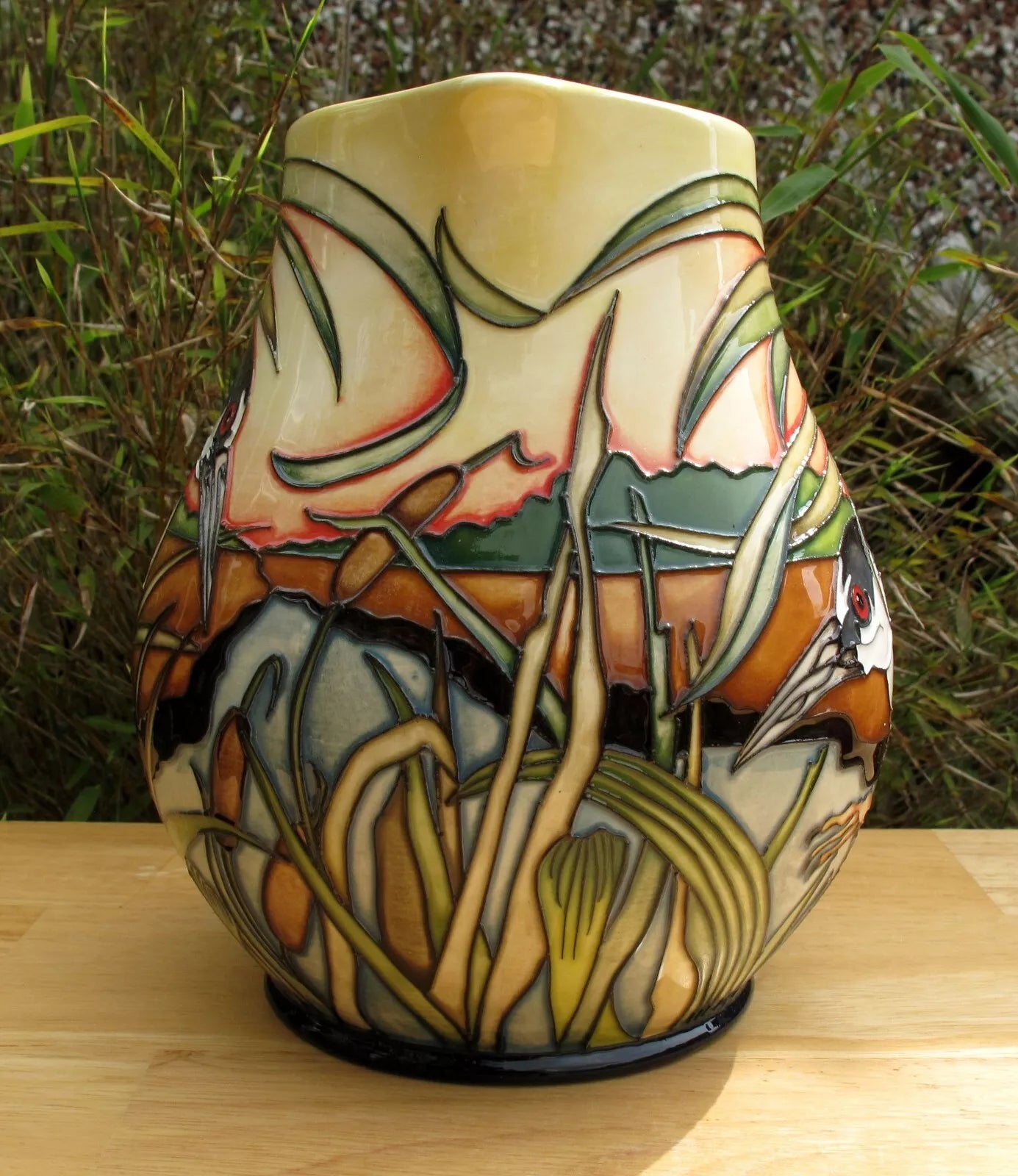 Moorcroft Rare RSPB NIGHT HERONS JU4 Jug Trial Dated 11.11.19 Retail Price £1180