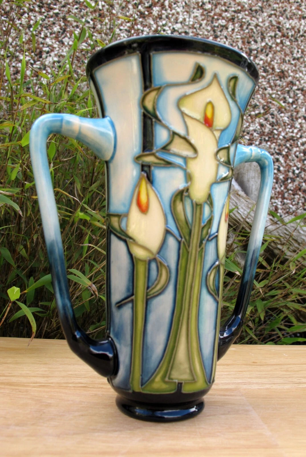 Moorcroft Exquisite CALLA LILY Vase Shape Loving Cup First Quality Emma Bossons
