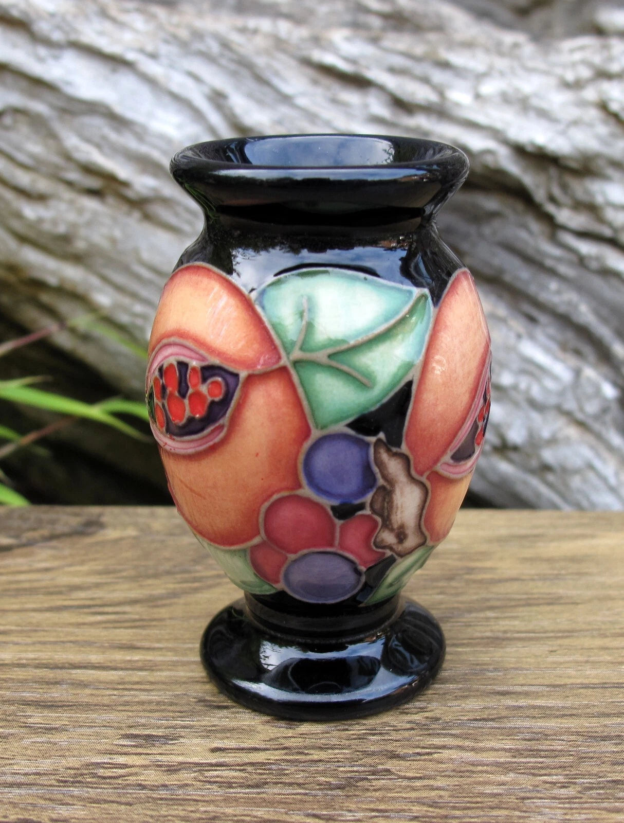 Moorcroft POMEGRANATE REBORN Miniature vase shape 370/2  Retail Price £158
