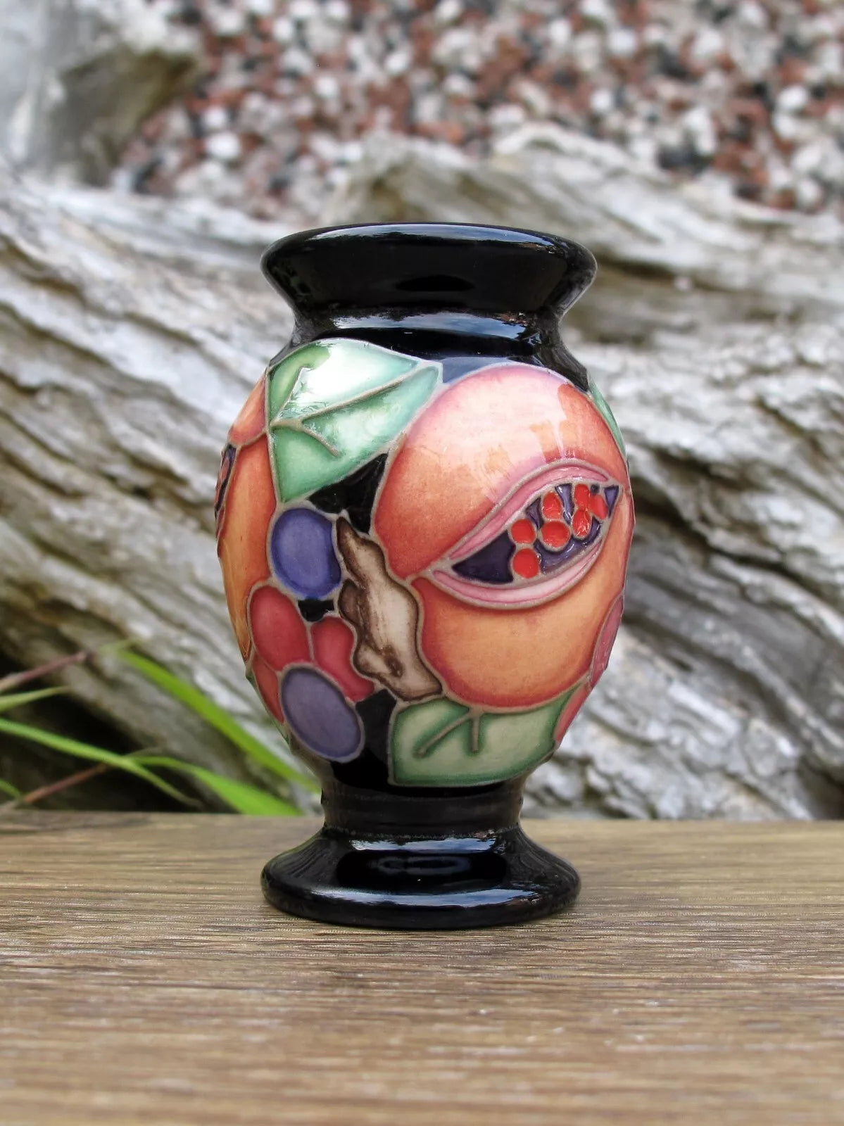 Moorcroft POMEGRANATE REBORN Miniature vase shape 370/2  Retail Price £158