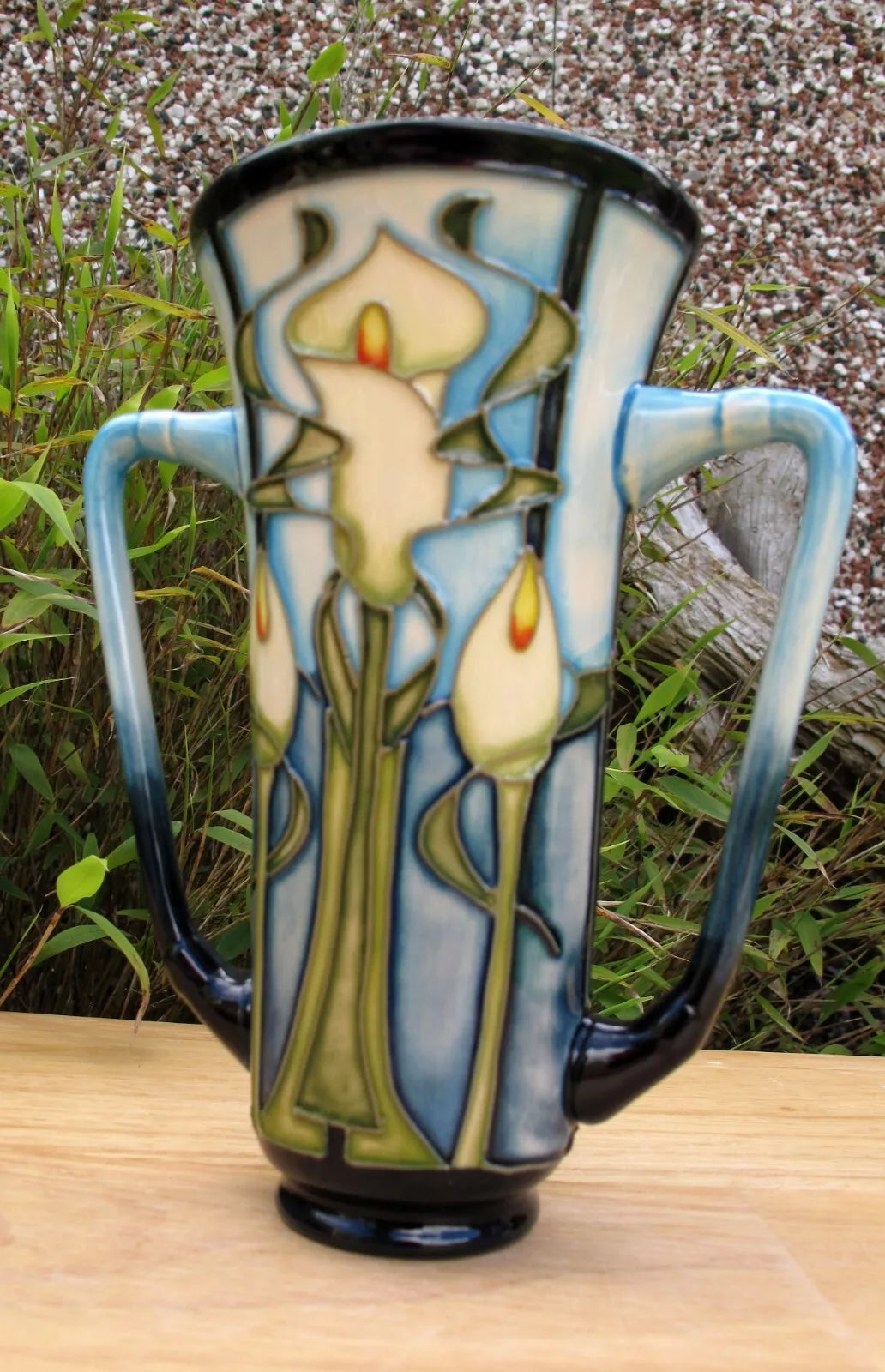 Moorcroft Exquisite CALLA LILY Vase Shape Loving Cup First Quality Emma Bossons