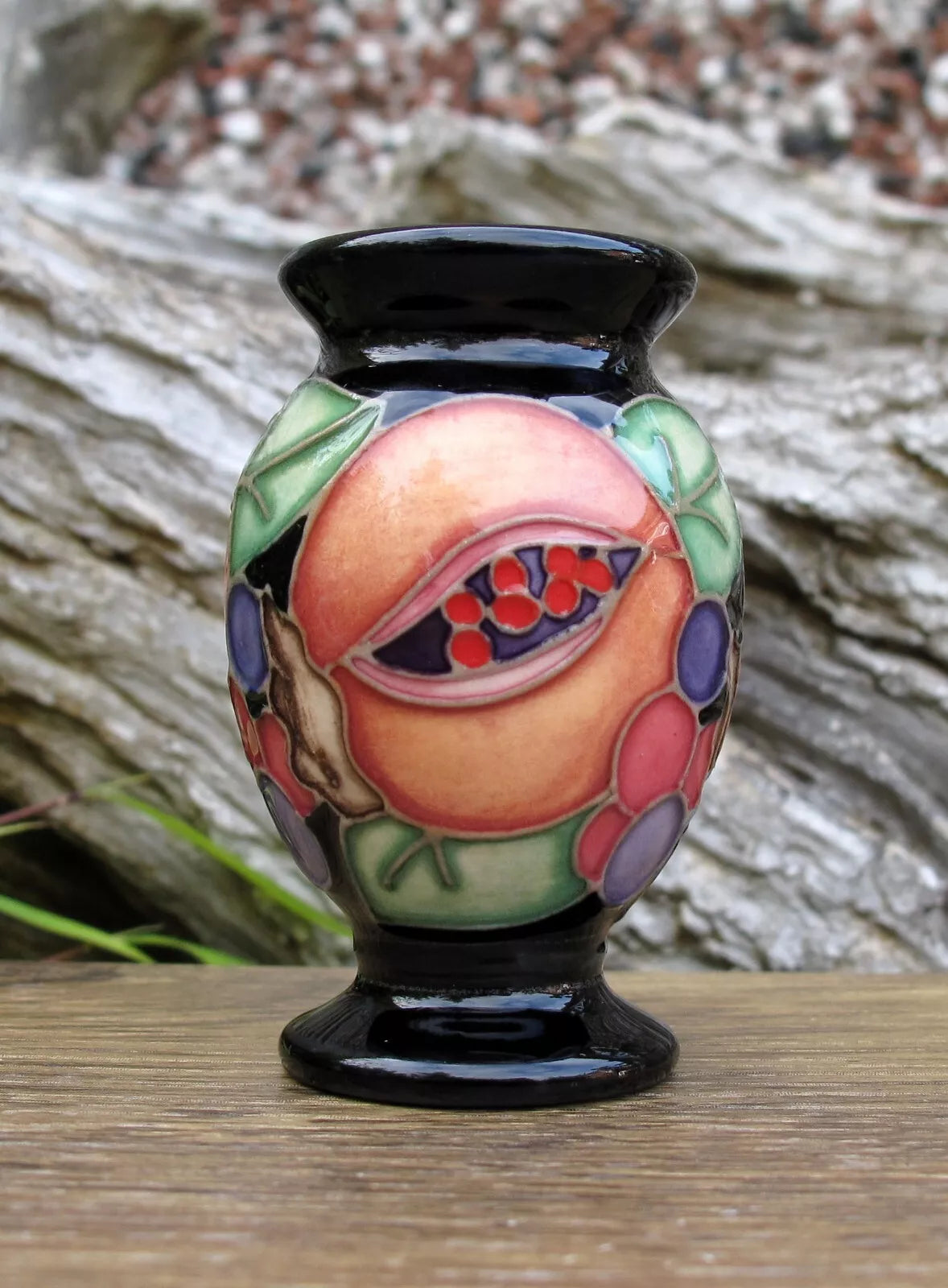 Moorcroft POMEGRANATE REBORN Miniature vase shape 370/2  Retail Price £158