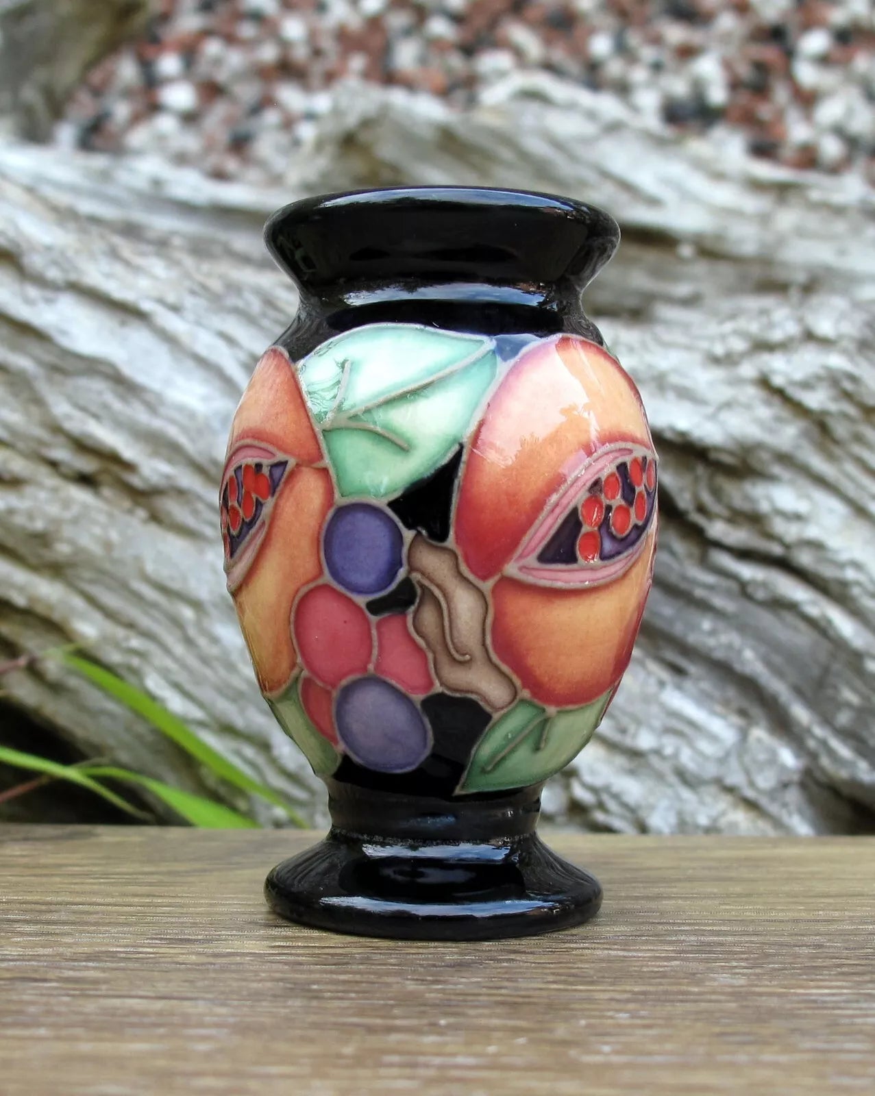 Moorcroft POMEGRANATE REBORN Miniature vase shape 370/2  Retail Price £158