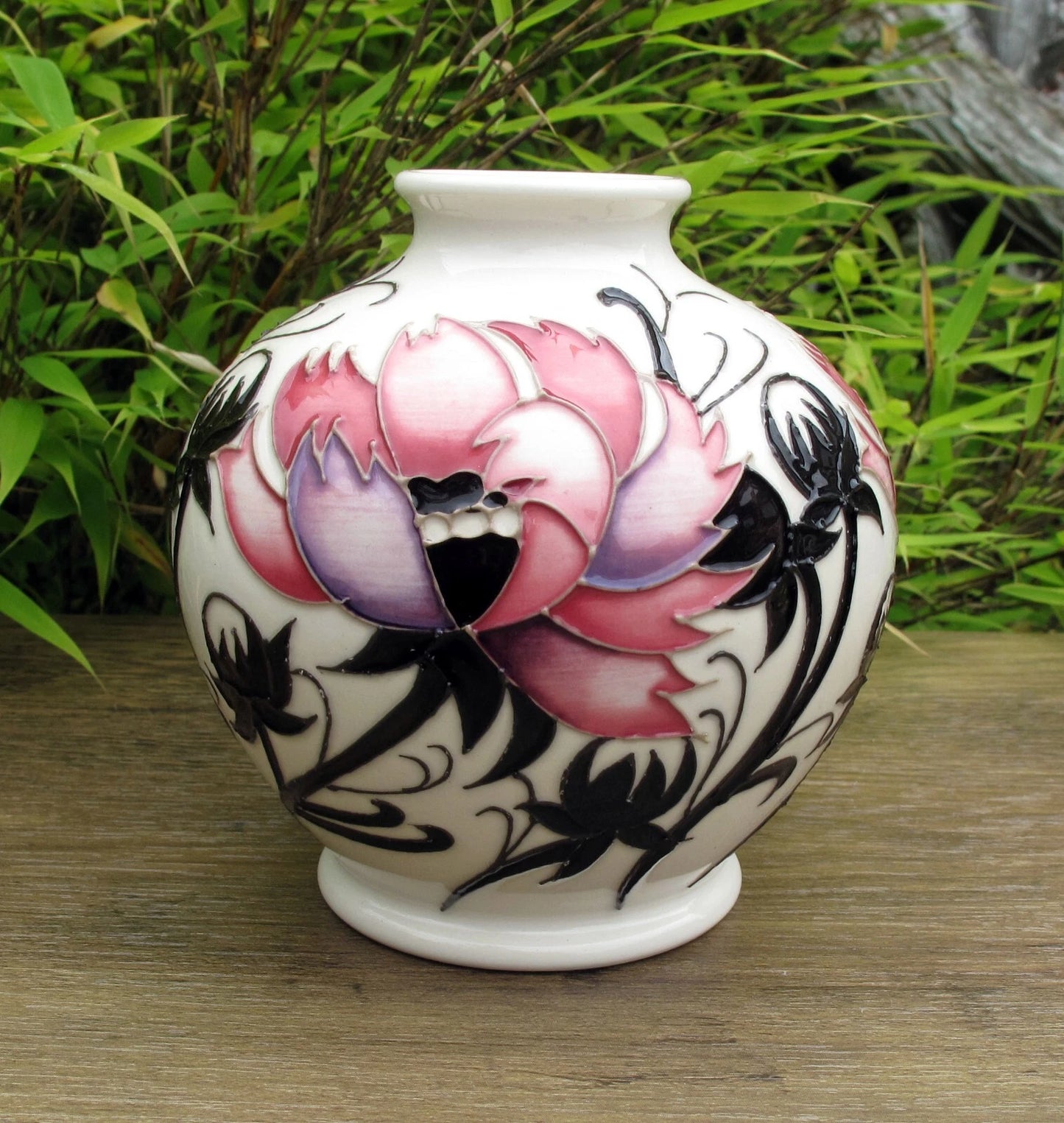 Moorcroft PINK COSMOS Floral Vase shape 41/4 Retail Price £330 Emma Bossoms