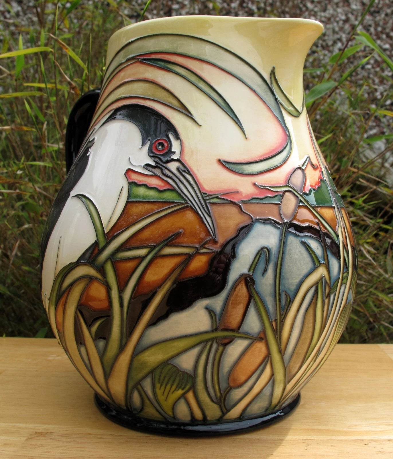 Moorcroft Rare RSPB NIGHT HERONS JU4 Jug Trial Dated 11.11.19 Retail Price £1180