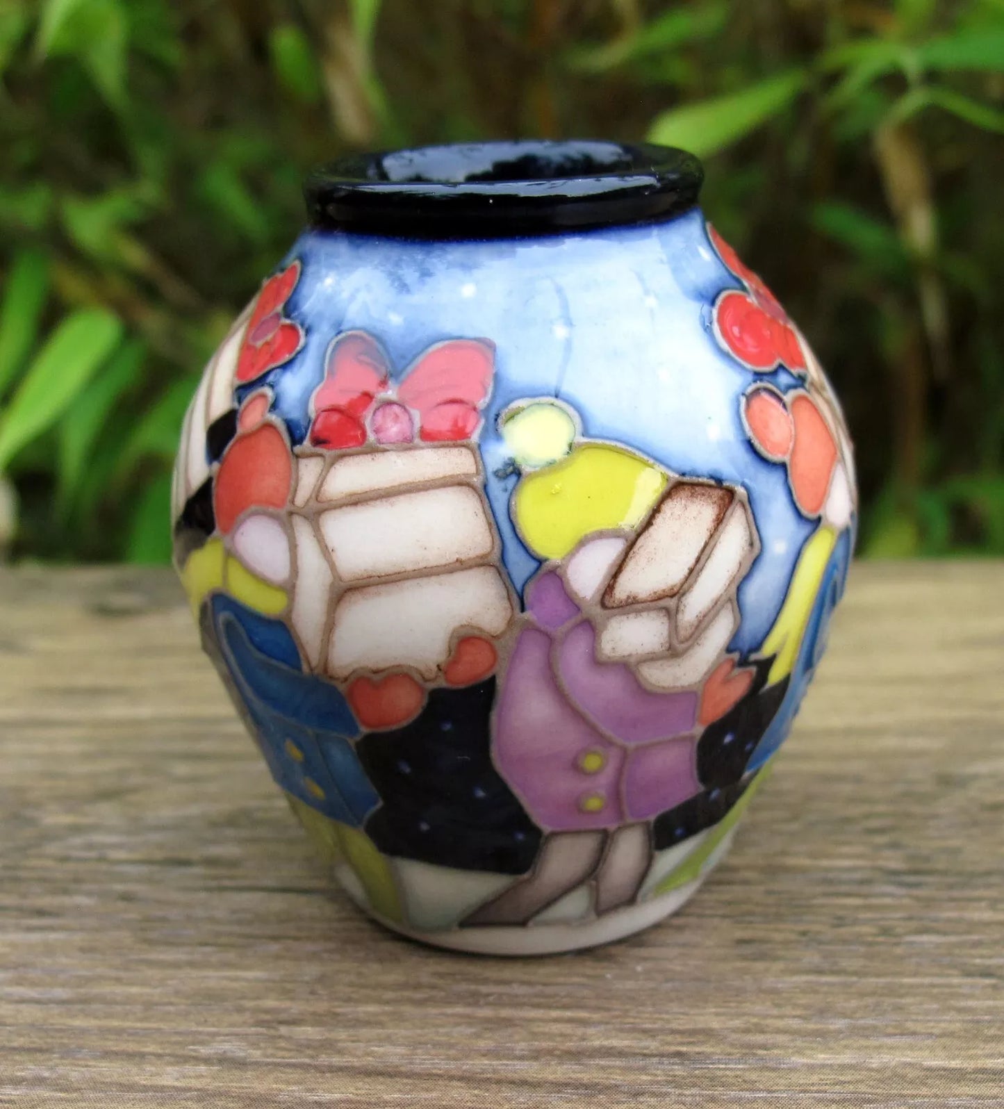Moorcroft CHRISTMAS DELIVERY Miniature Vase 4/2 Retail Price £299