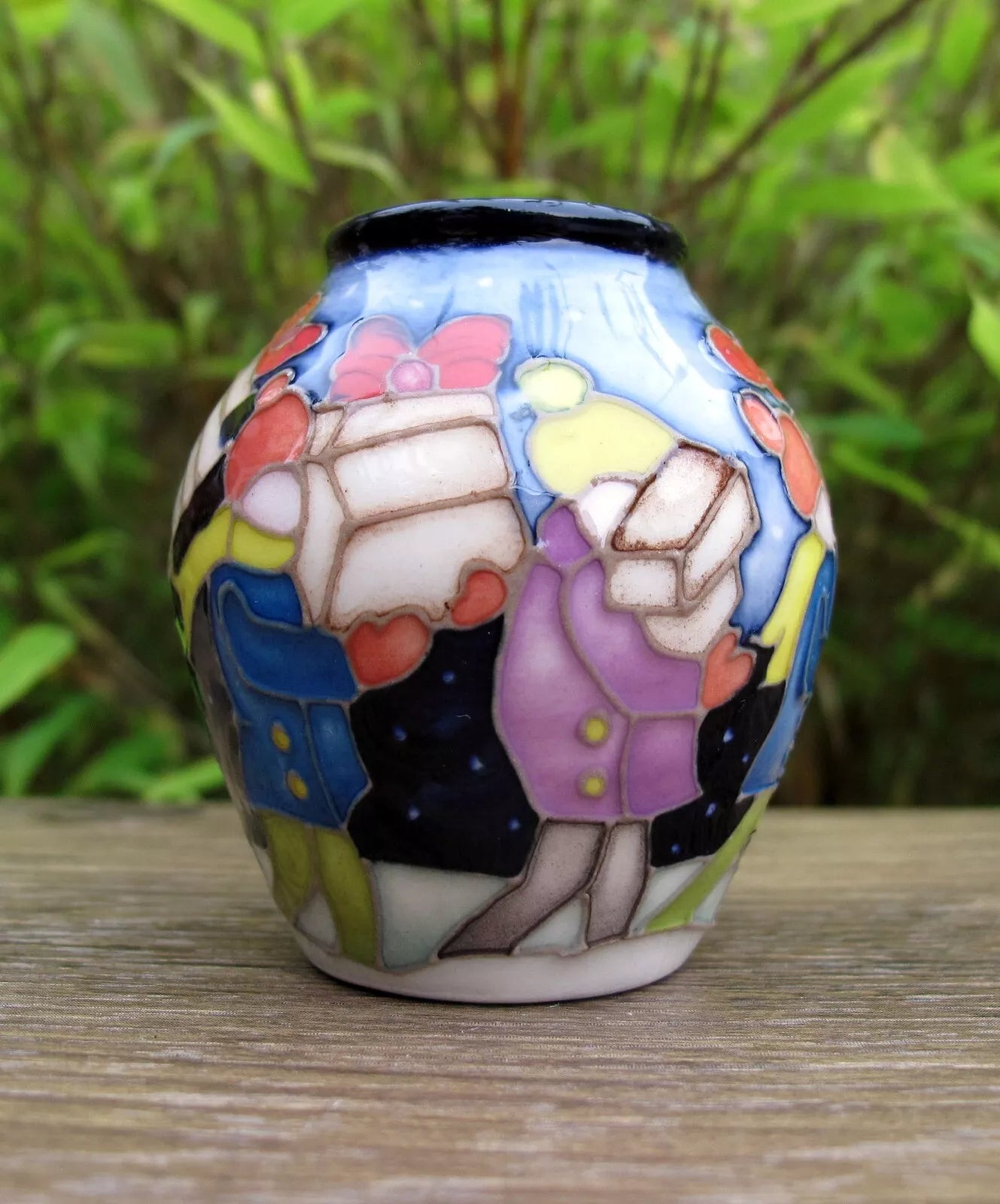 Moorcroft CHRISTMAS DELIVERY Miniature Vase 4/2 Retail Price £299