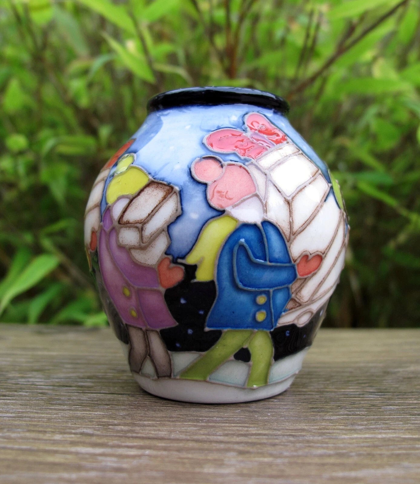 Moorcroft CHRISTMAS DELIVERY Miniature Vase 4/2 Retail Price £299